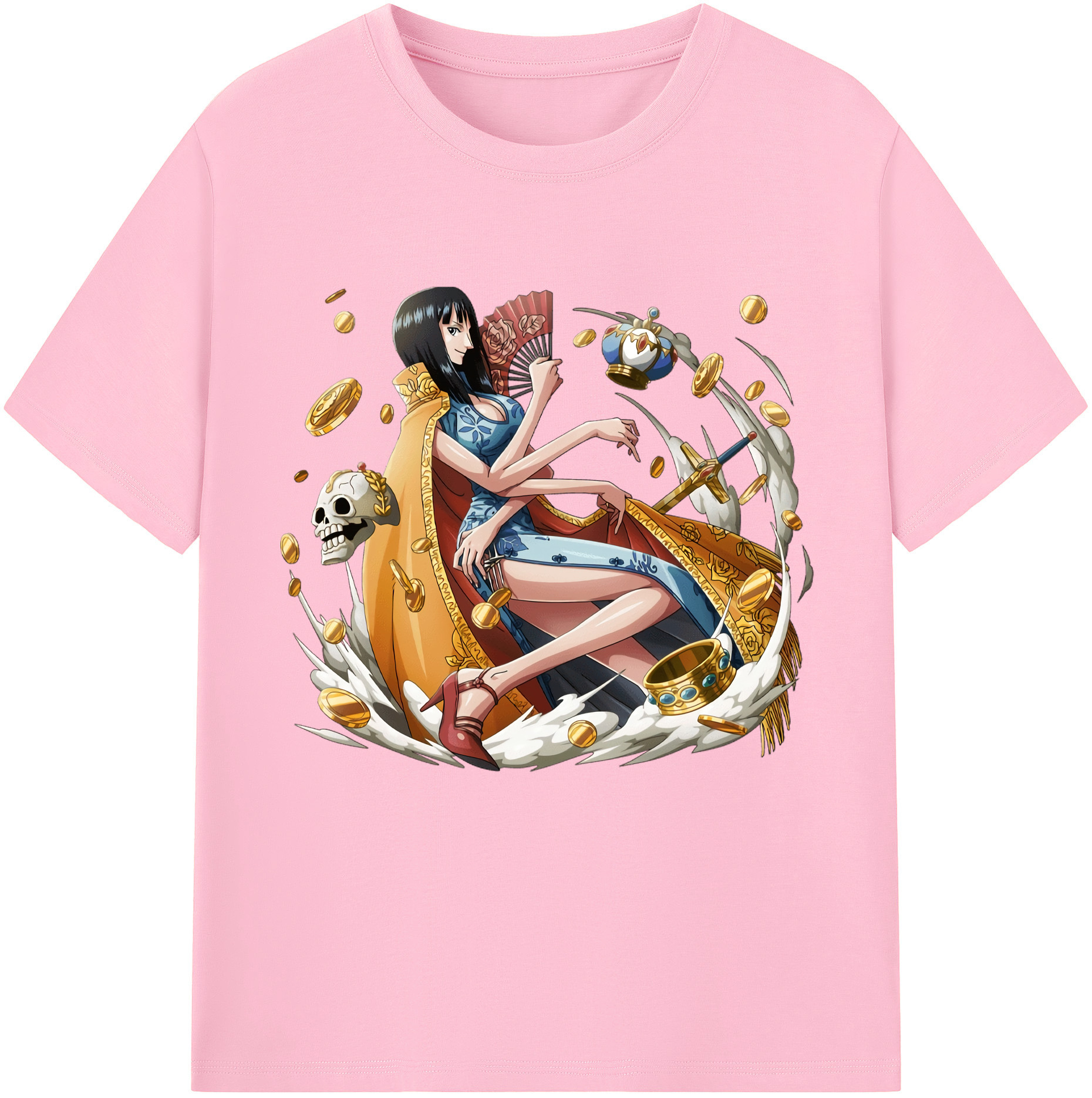 ワンピース ニコ・ロビン ONE PIECE Nico Robin 綿100％半袖Tシャツ（フロントプリント）