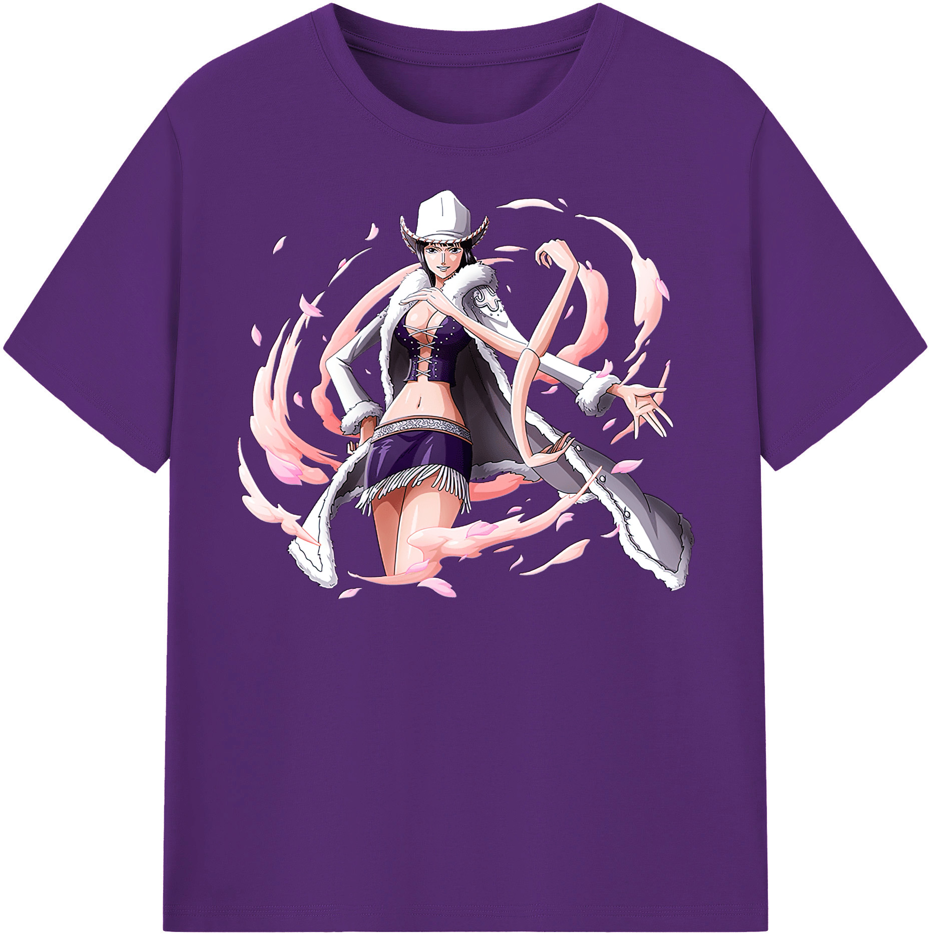ワンピース ニコ・ロビン ONE PIECE Nico Robin 綿100％半袖Tシャツ（フロントプリント）