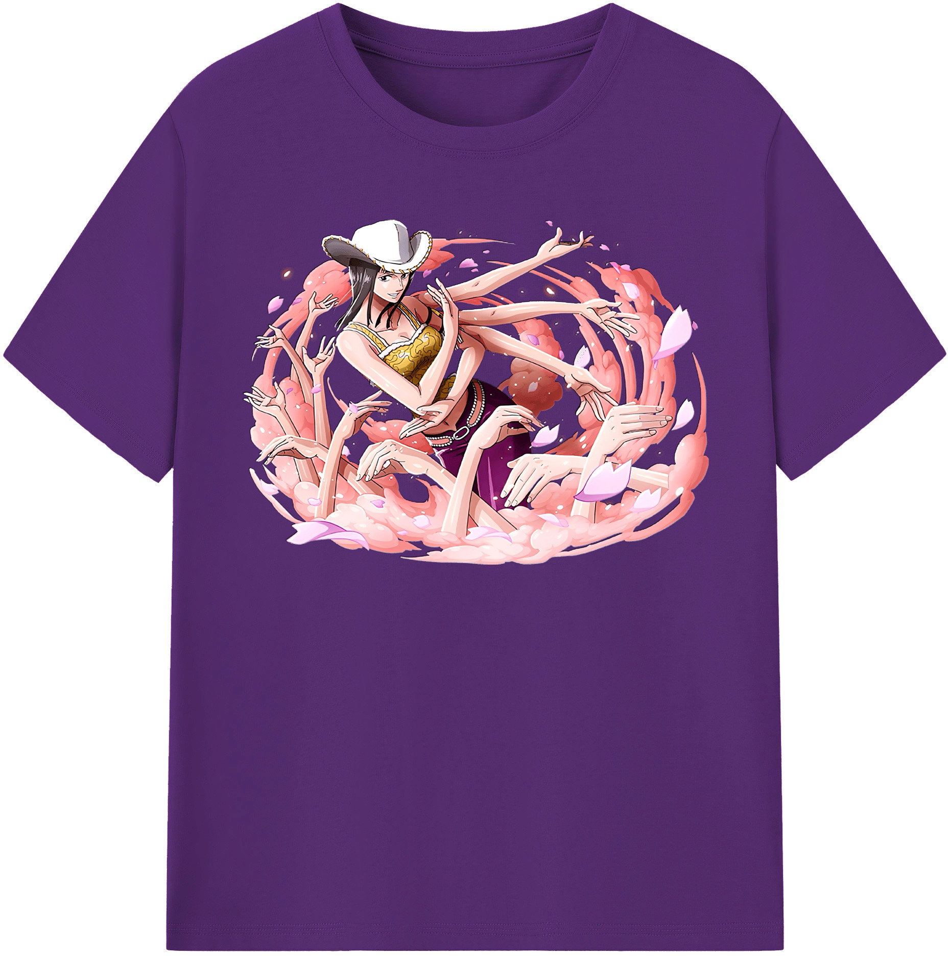 ワンピース ニコ・ロビン ONE PIECE Nico Robin 綿100％半袖Tシャツ（フロントプリント）