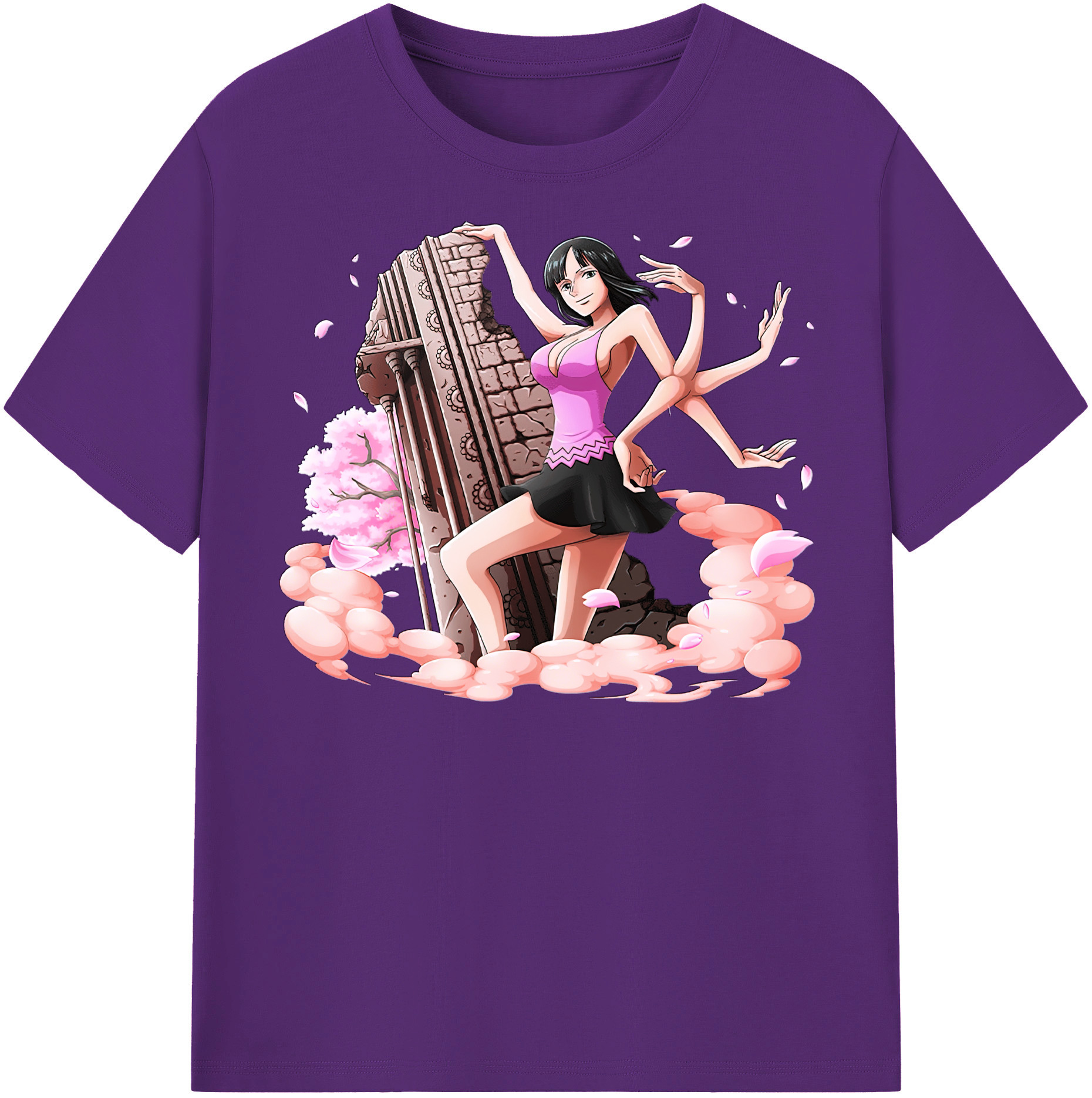 ワンピース ニコ・ロビン ONE PIECE Nico Robin 綿100％半袖Tシャツ（フロントプリント）
