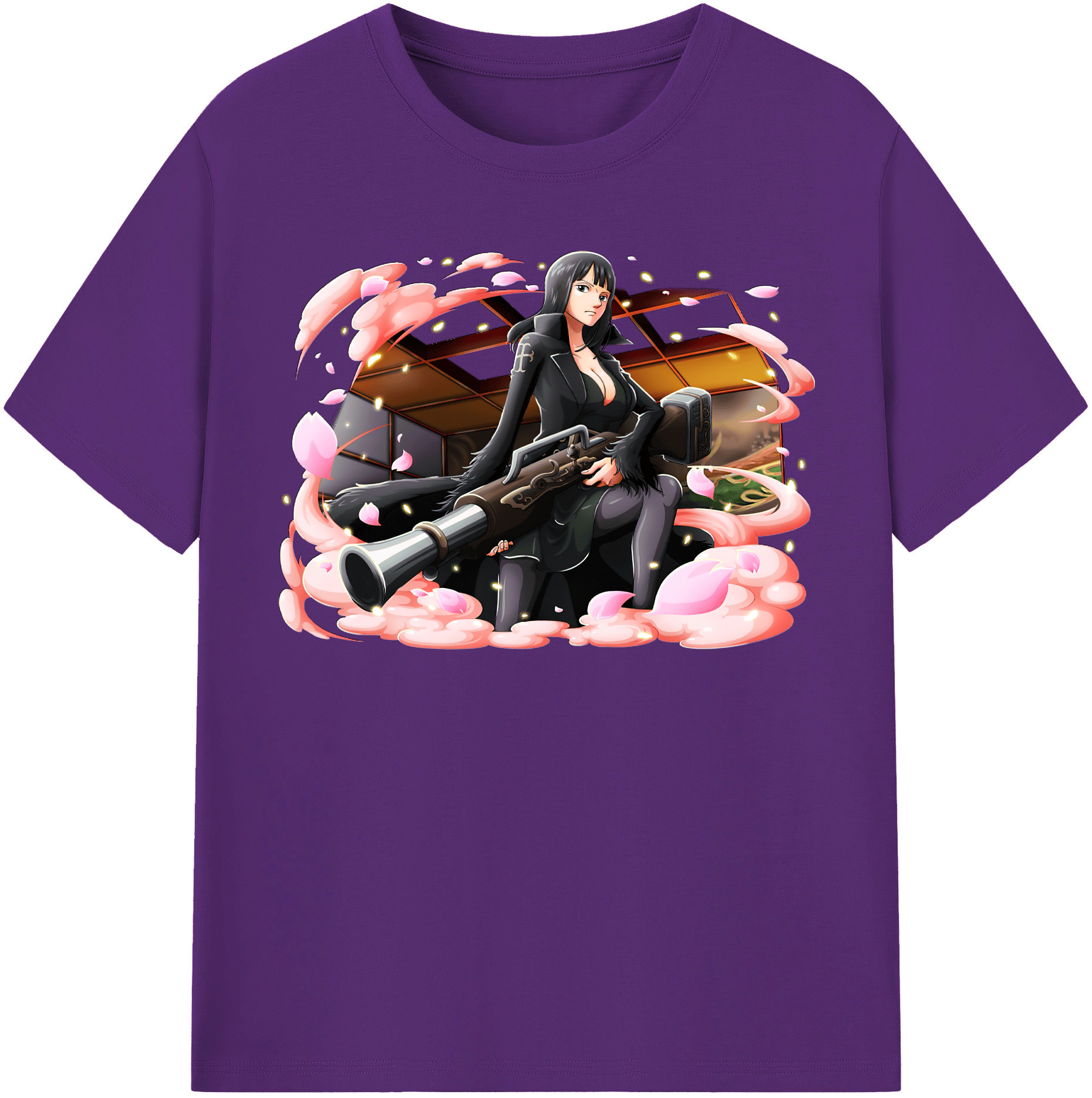ワンピース ニコ・ロビン ONE PIECE Nico Robin 綿100％半袖Tシャツ（フロントプリント）