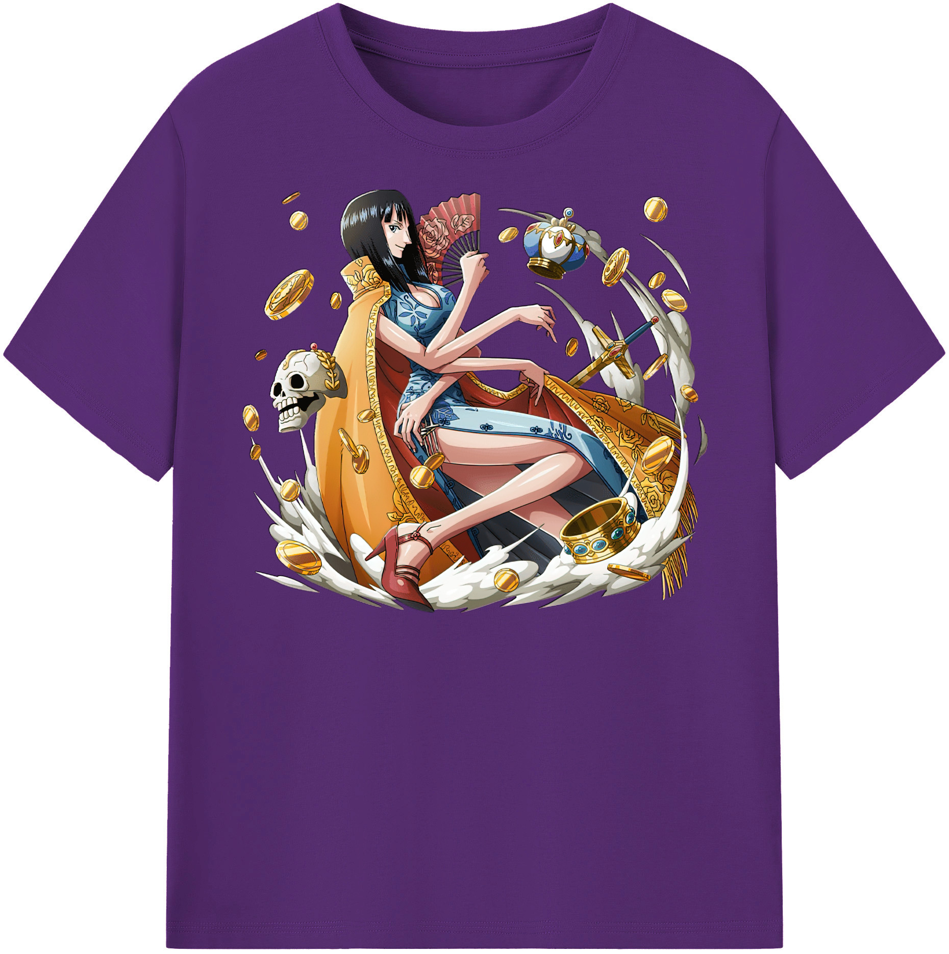 ワンピース ニコ・ロビン ONE PIECE Nico Robin 綿100％半袖Tシャツ（フロントプリント）
