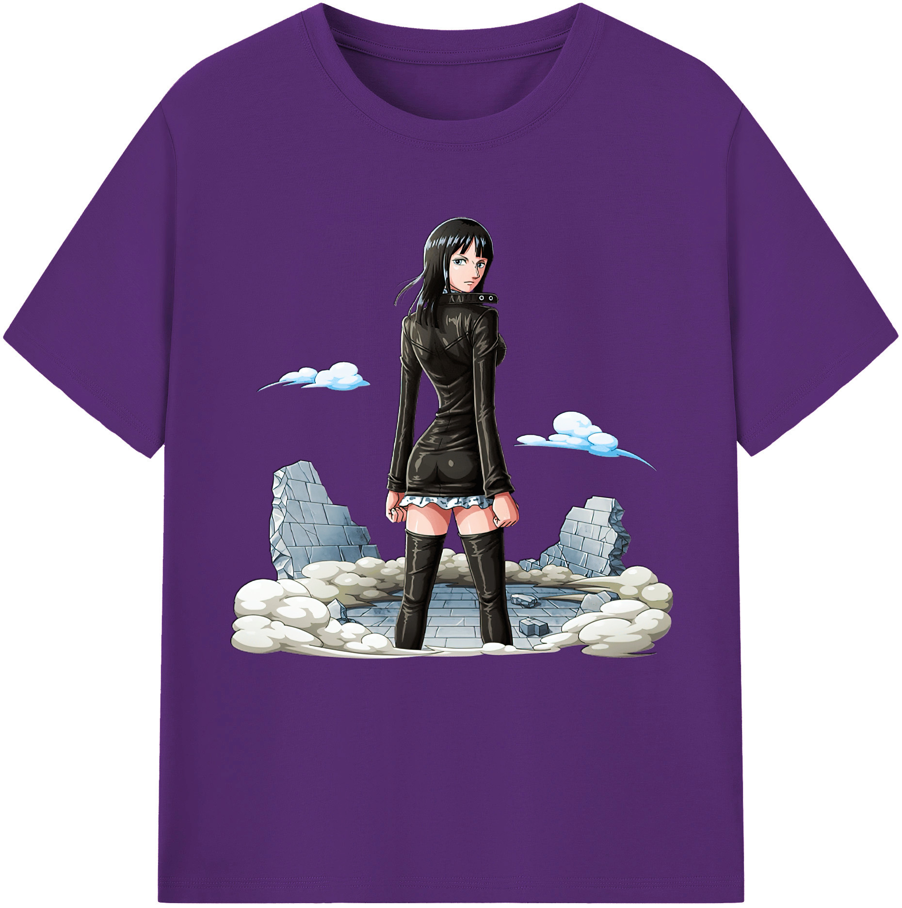 ワンピース ニコ・ロビン ONE PIECE Nico Robin 綿100％半袖Tシャツ（フロントプリント）