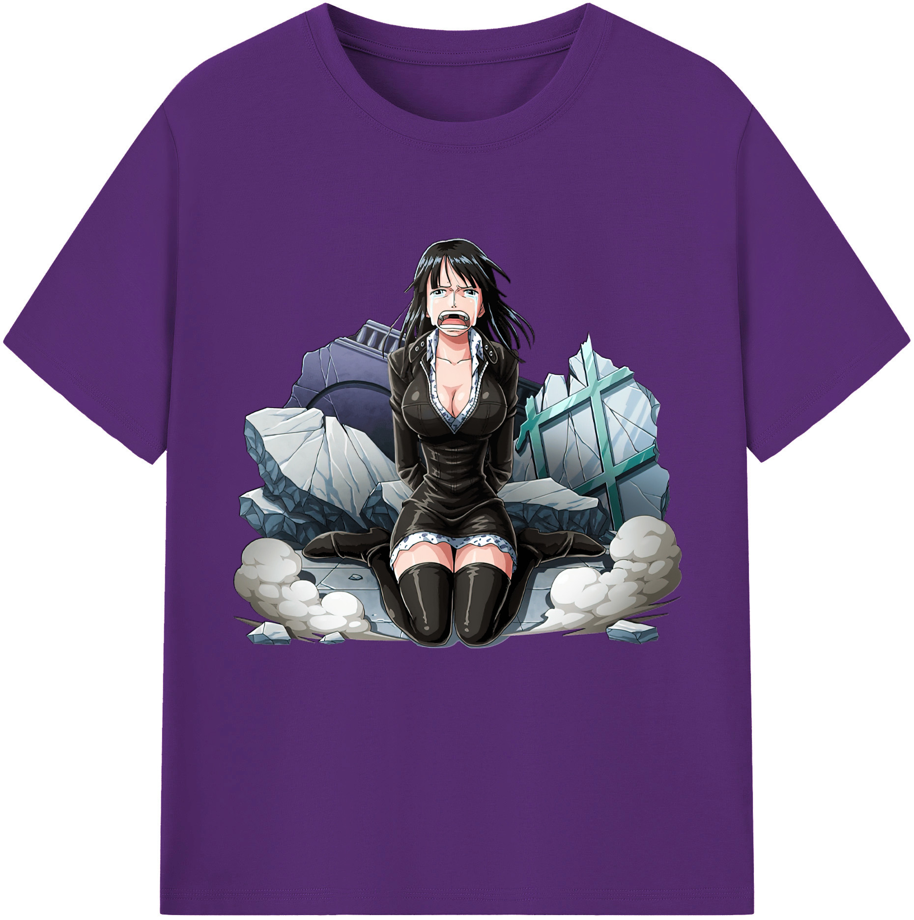 ワンピース ニコ・ロビン ONE PIECE Nico Robin 綿100％半袖Tシャツ（フロントプリント）