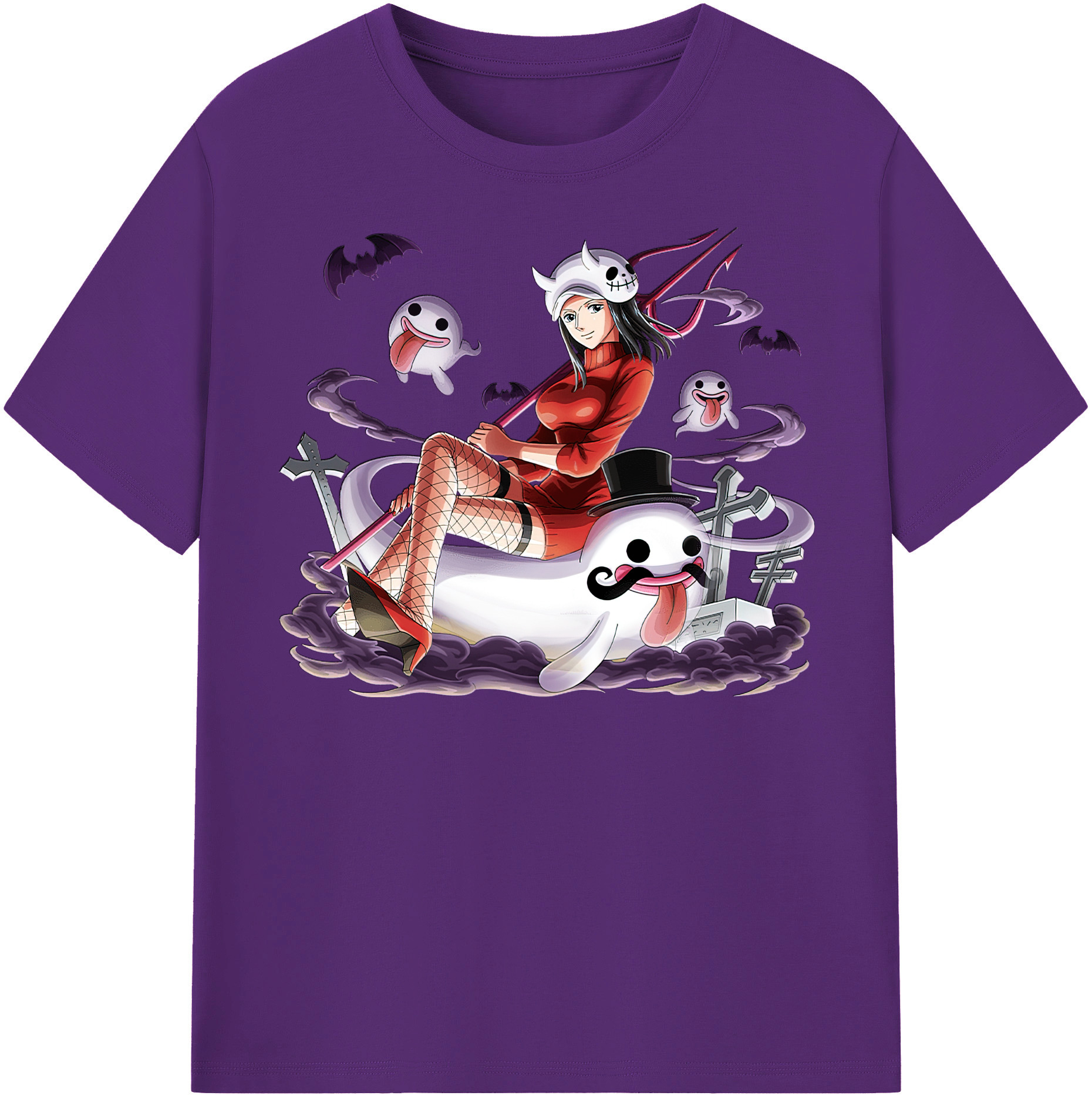 ワンピース ニコ・ロビン ONE PIECE Nico Robin 綿100％半袖Tシャツ（フロントプリント）