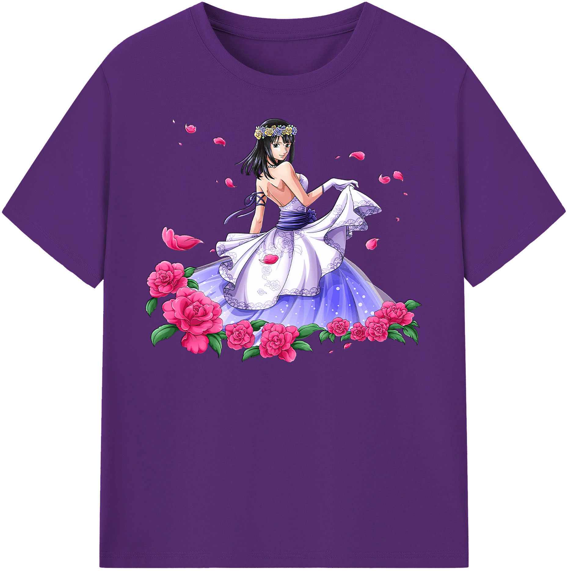 ワンピース ニコ・ロビン ONE PIECE Nico Robin 綿100％半袖Tシャツ（フロントプリント）