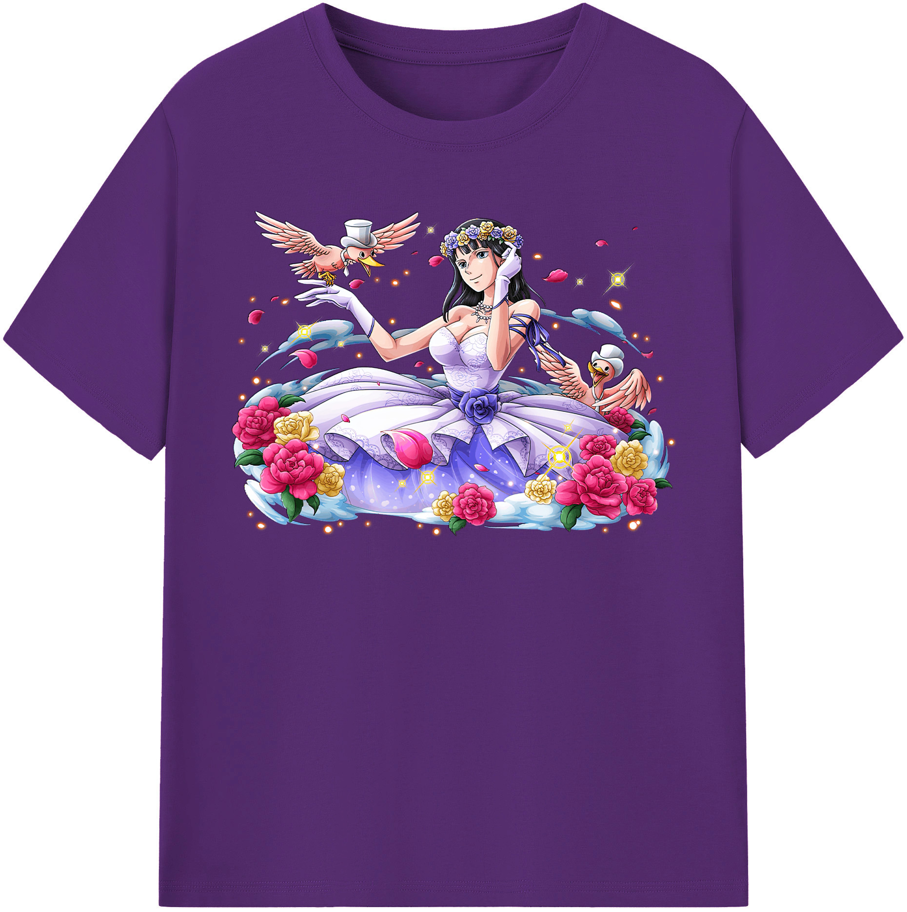 ワンピース ニコ・ロビン ONE PIECE Nico Robin 綿100％半袖Tシャツ（フロントプリント）