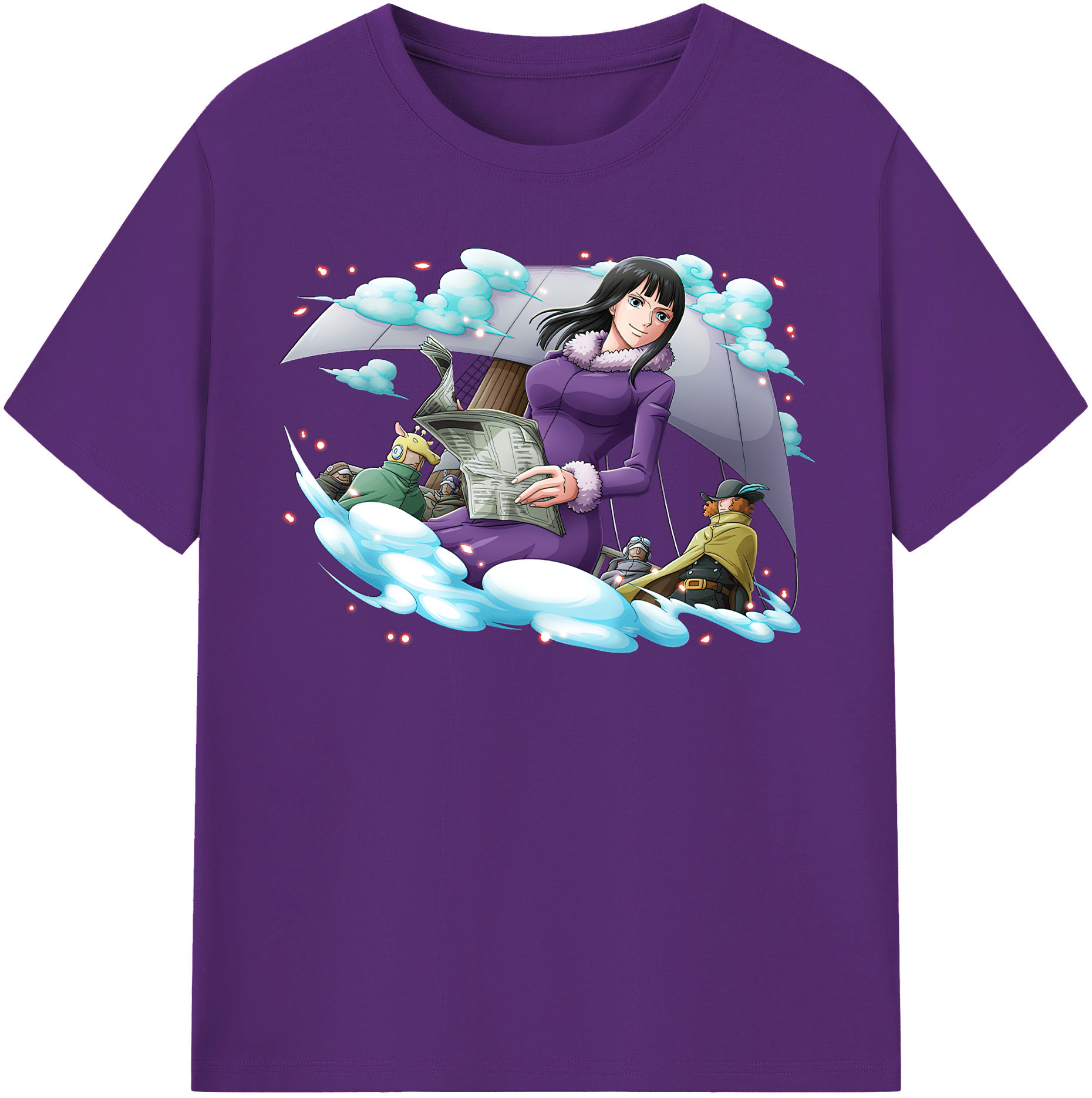 ワンピース ニコ・ロビン ONE PIECE Nico Robin 綿100％半袖Tシャツ（フロントプリント）