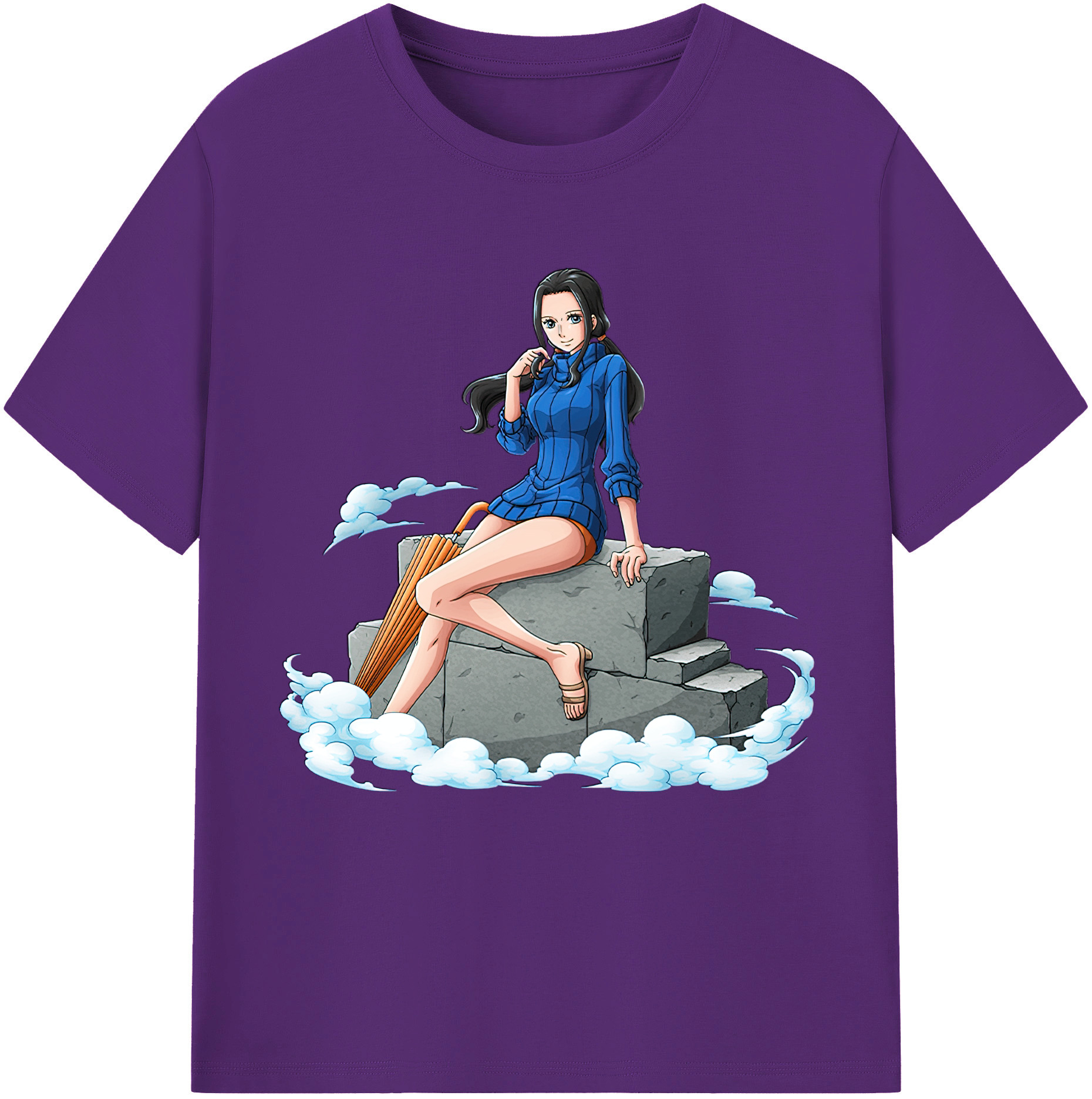 ワンピース ニコ・ロビン ONE PIECE Nico Robin 綿100％半袖Tシャツ（フロントプリント）