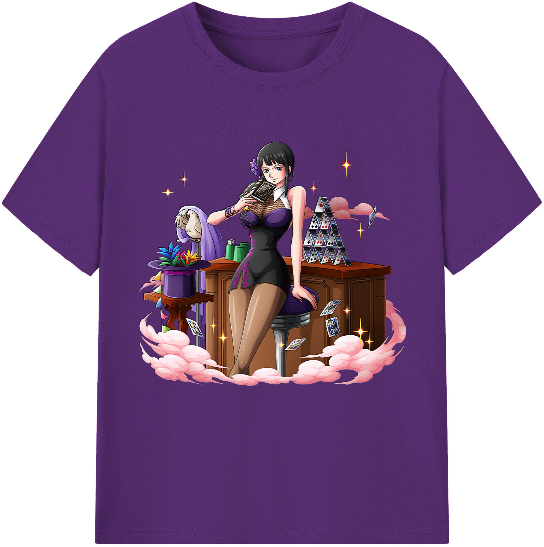 ワンピース ニコ・ロビン ONE PIECE Nico Robin 綿100％半袖Tシャツ（フロントプリント）