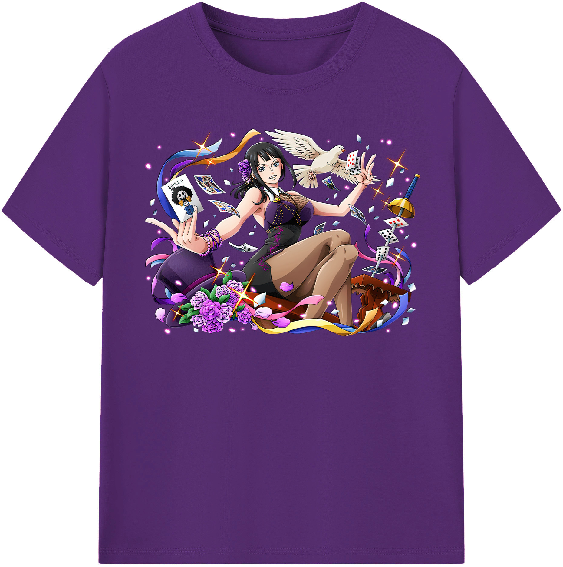 ワンピース ニコ・ロビン ONE PIECE Nico Robin 綿100％半袖Tシャツ（フロントプリント）