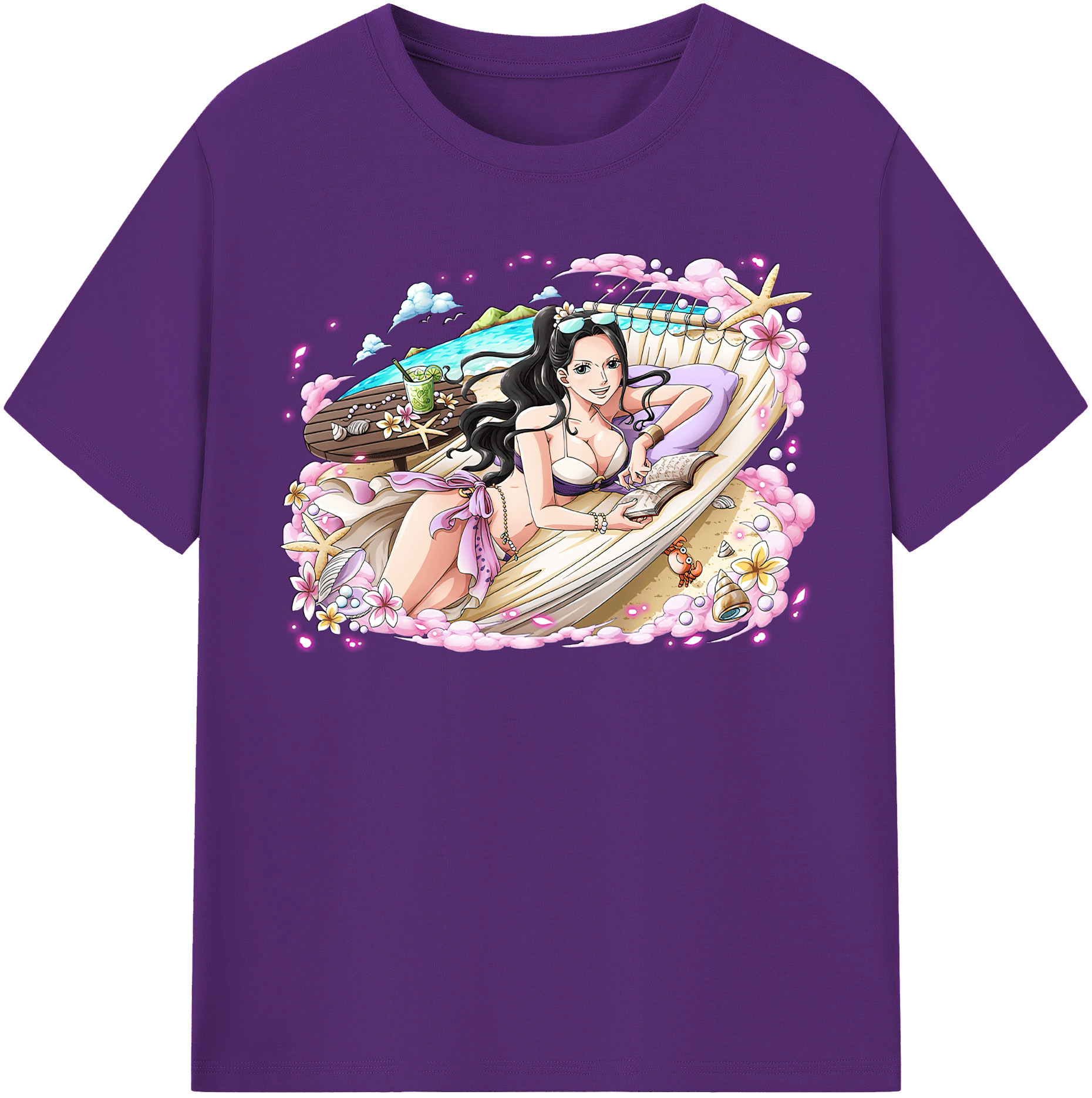 ワンピース ニコ・ロビン ONE PIECE Nico Robin 綿100％半袖Tシャツ（フロントプリント）