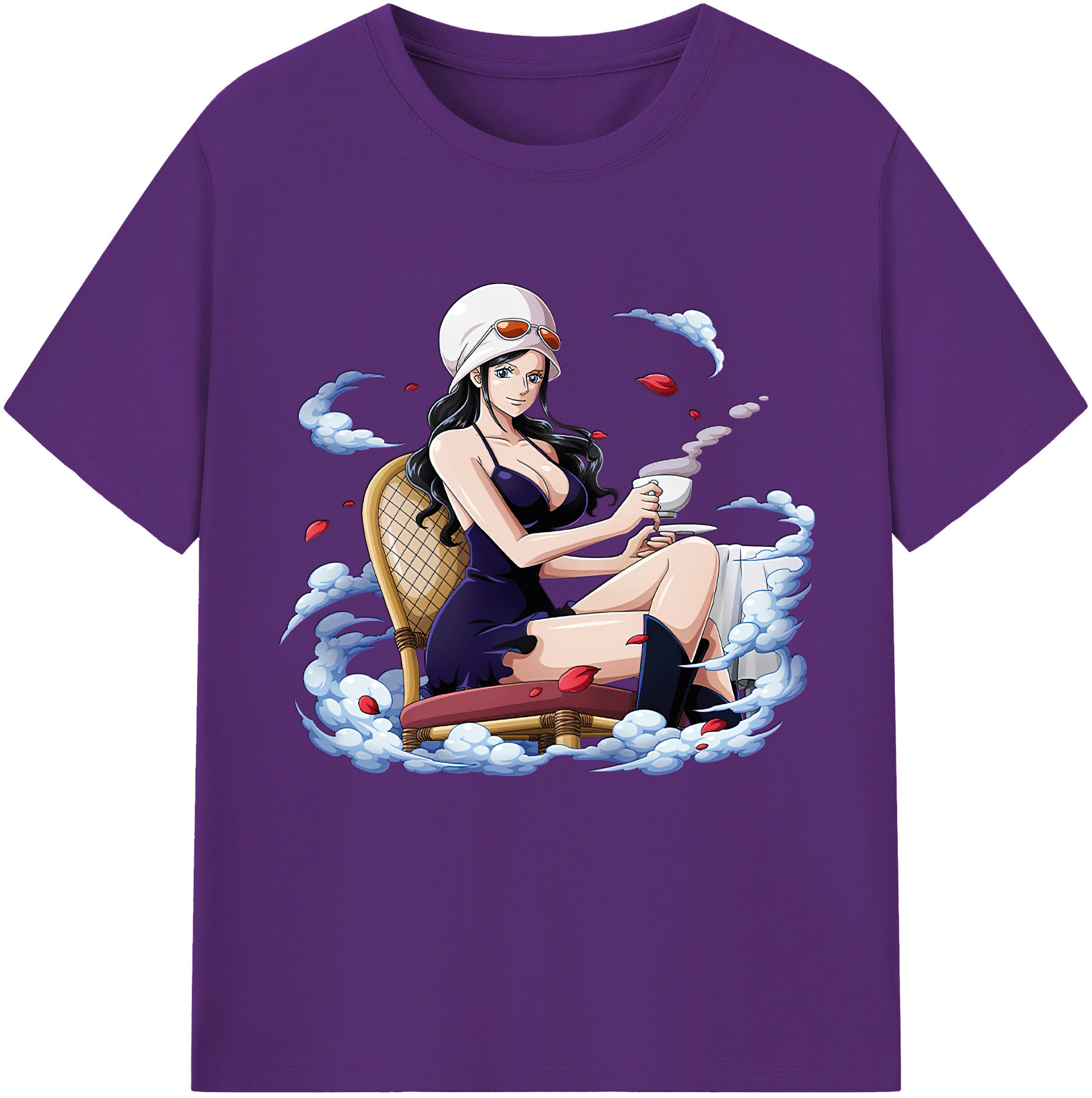 ワンピース ニコ・ロビン ONE PIECE Nico Robin 綿100％半袖Tシャツ（フロントプリント）