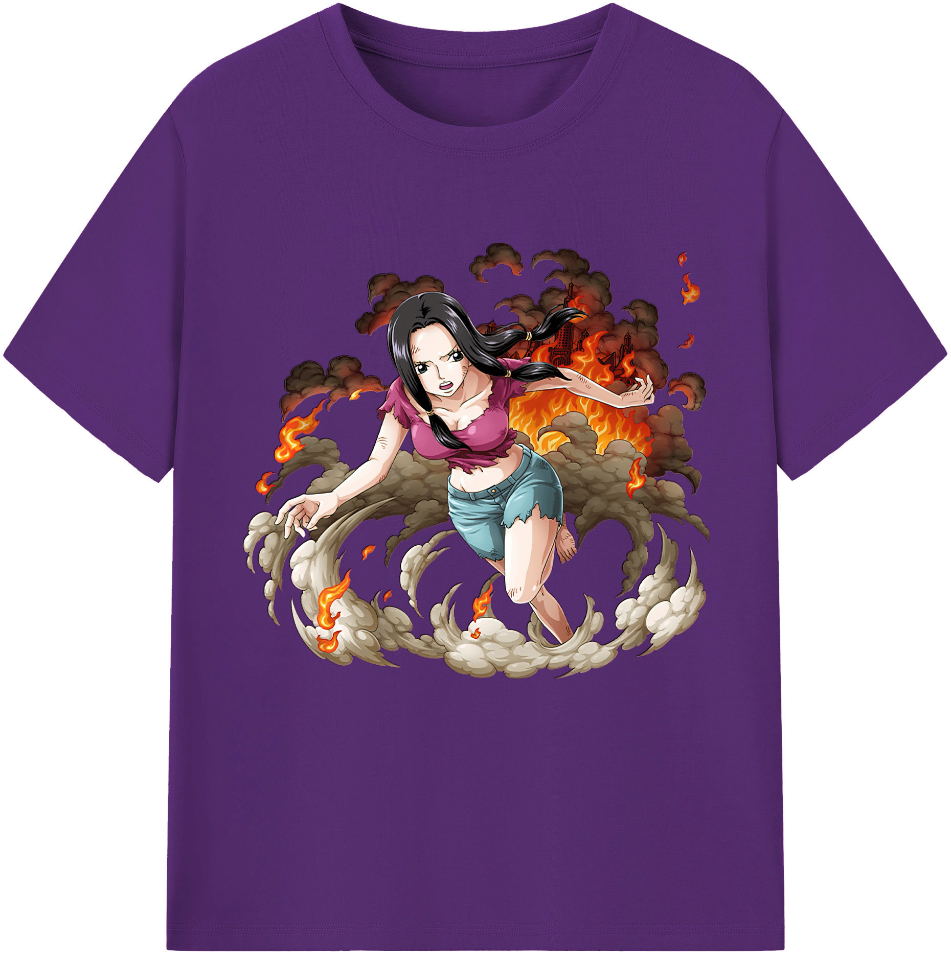 ワンピース ニコ・ロビン ONE PIECE Nico Robin 綿100％半袖Tシャツ（フロントプリント）