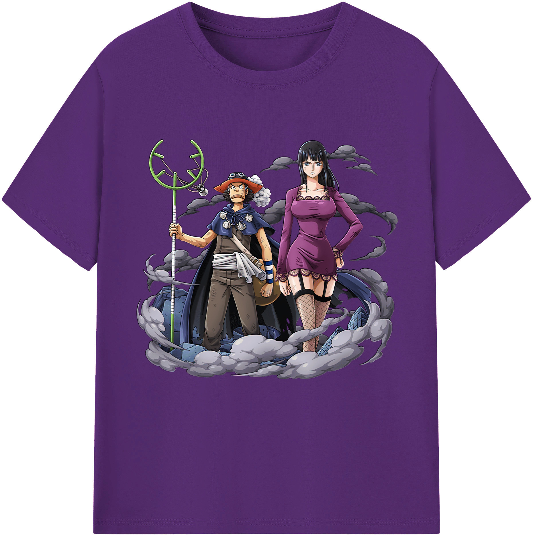 ワンピース ニコ・ロビン ONE PIECE Nico Robin 綿100％半袖Tシャツ（フロントプリント）
