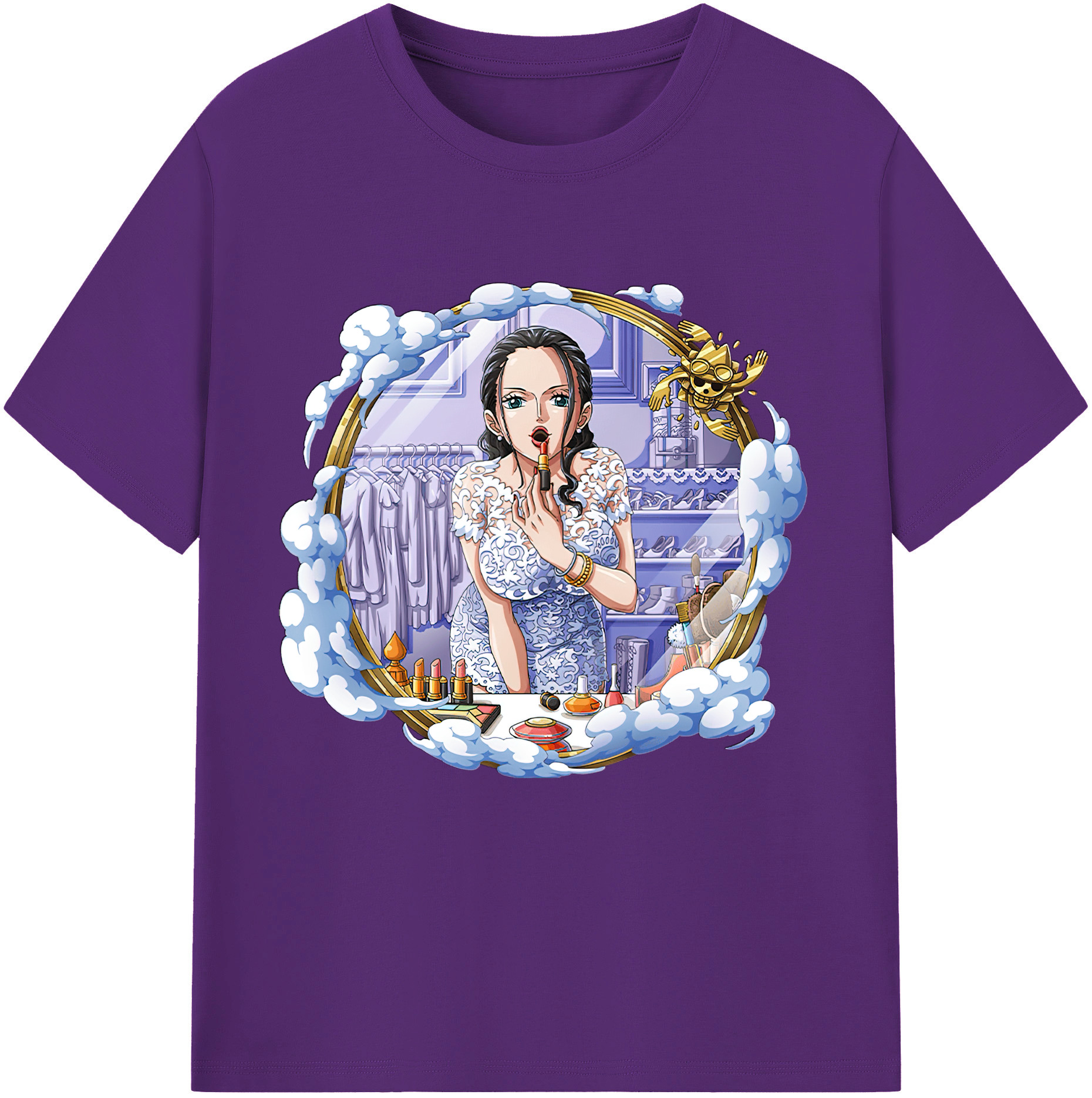 ワンピース ニコ・ロビン ONE PIECE Nico Robin 綿100％半袖Tシャツ（フロントプリント）