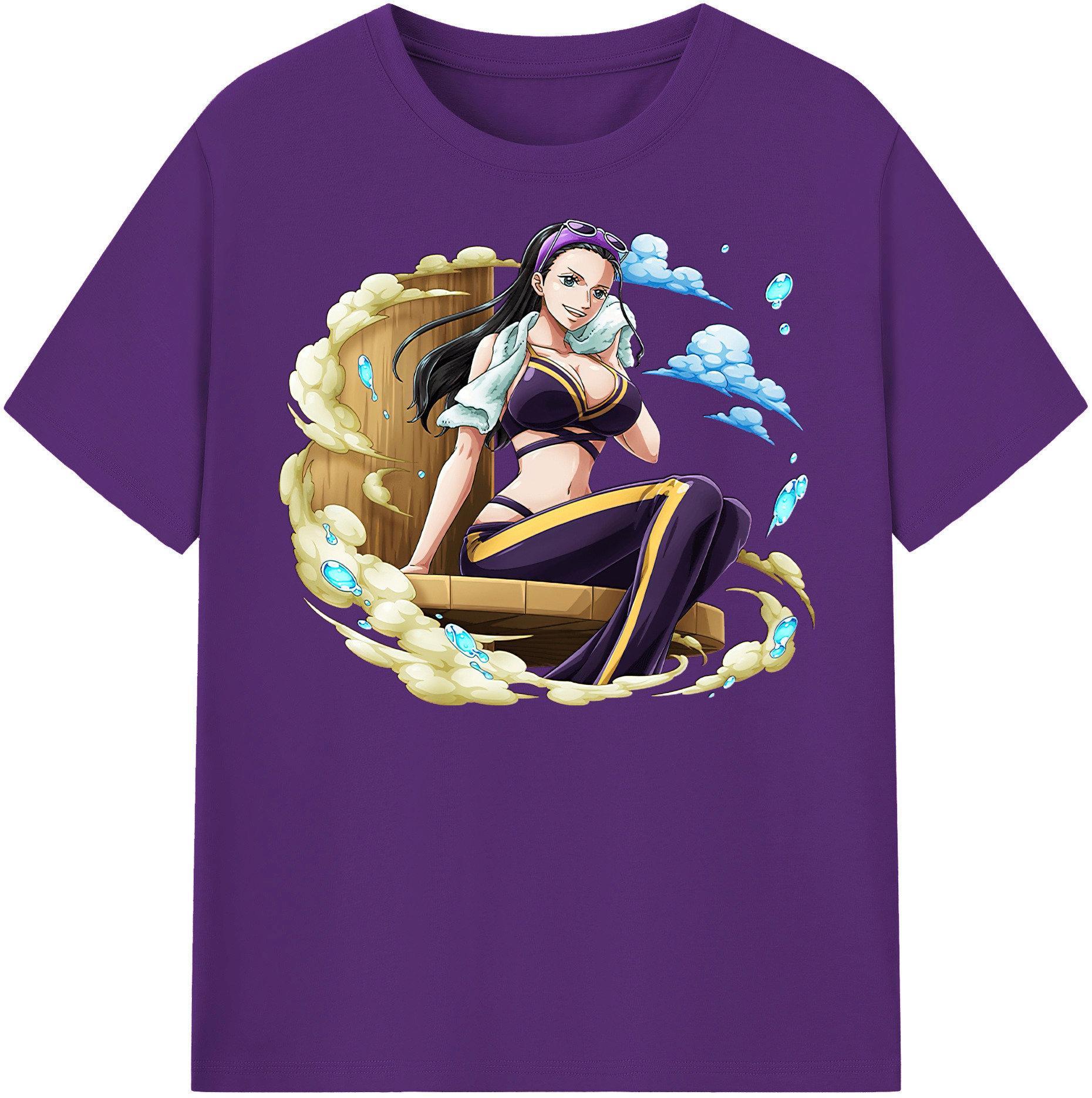 ワンピース ニコ・ロビン ONE PIECE Nico Robin 綿100％半袖Tシャツ（フロントプリント）