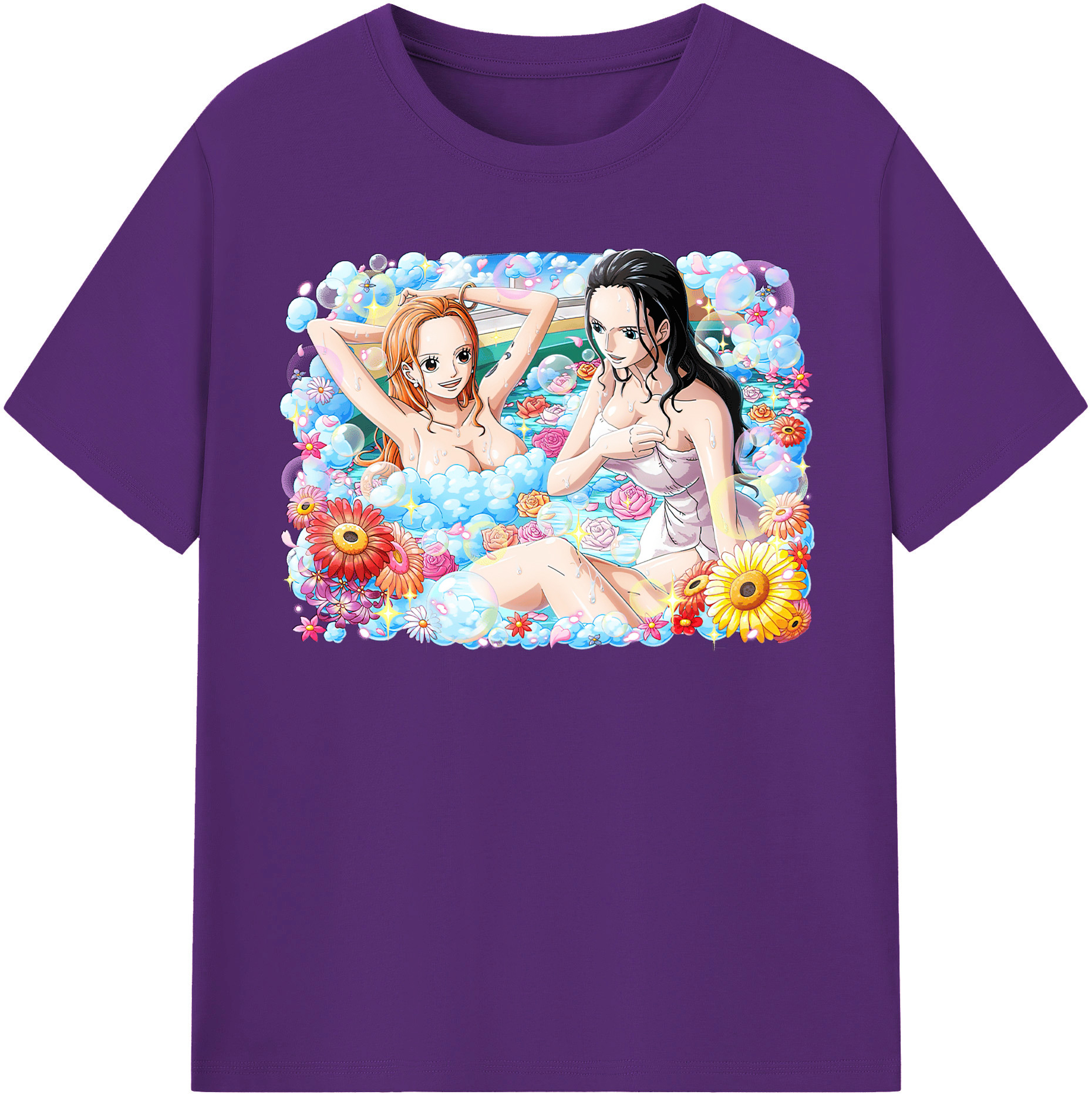 ワンピース ニコ・ロビン ONE PIECE Nico Robin 綿100％半袖Tシャツ（フロントプリント）