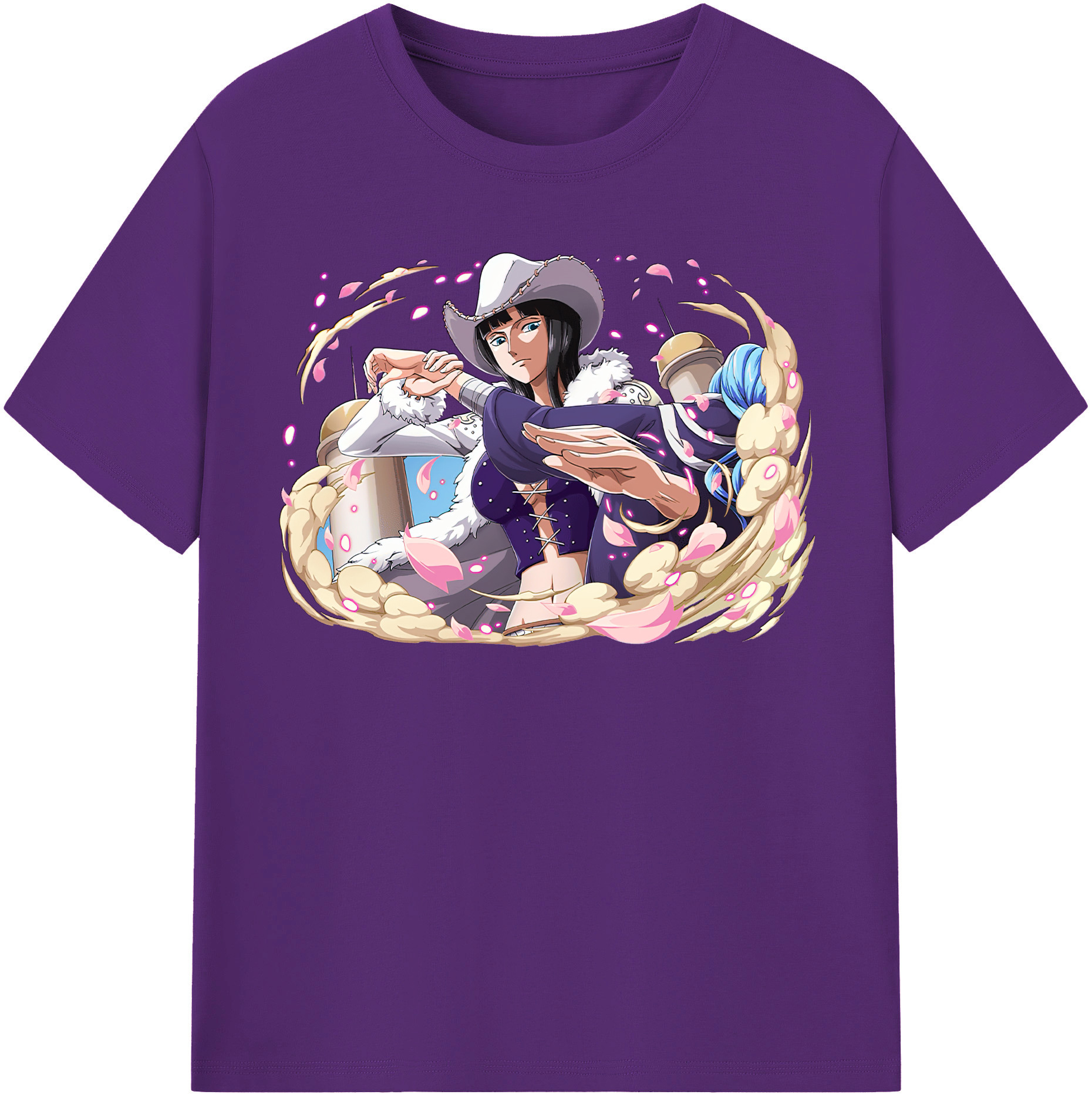 ワンピース ニコ・ロビン ONE PIECE Nico Robin 綿100％半袖Tシャツ（フロントプリント）