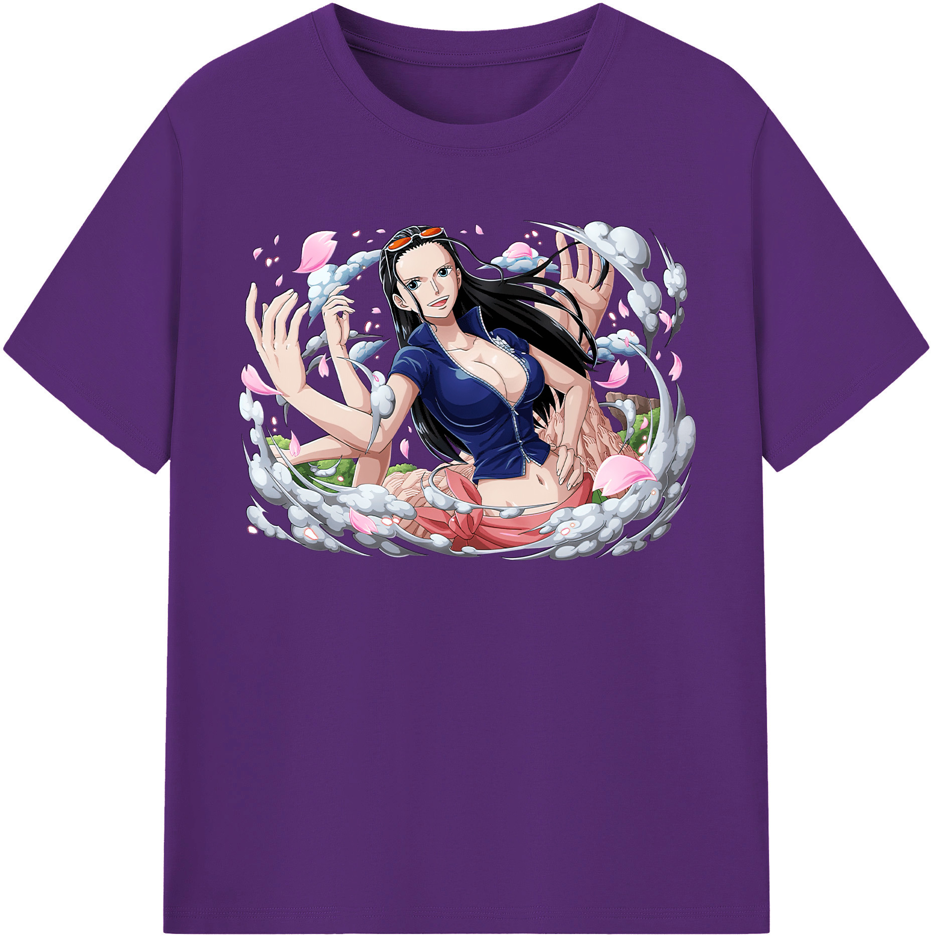 ワンピース ニコ・ロビン ONE PIECE Nico Robin 綿100％半袖Tシャツ（フロントプリント）