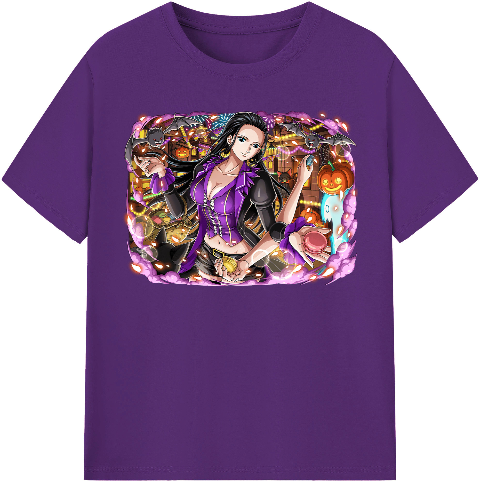ワンピース ニコ・ロビン ONE PIECE Nico Robin 綿100％半袖Tシャツ（フロントプリント）