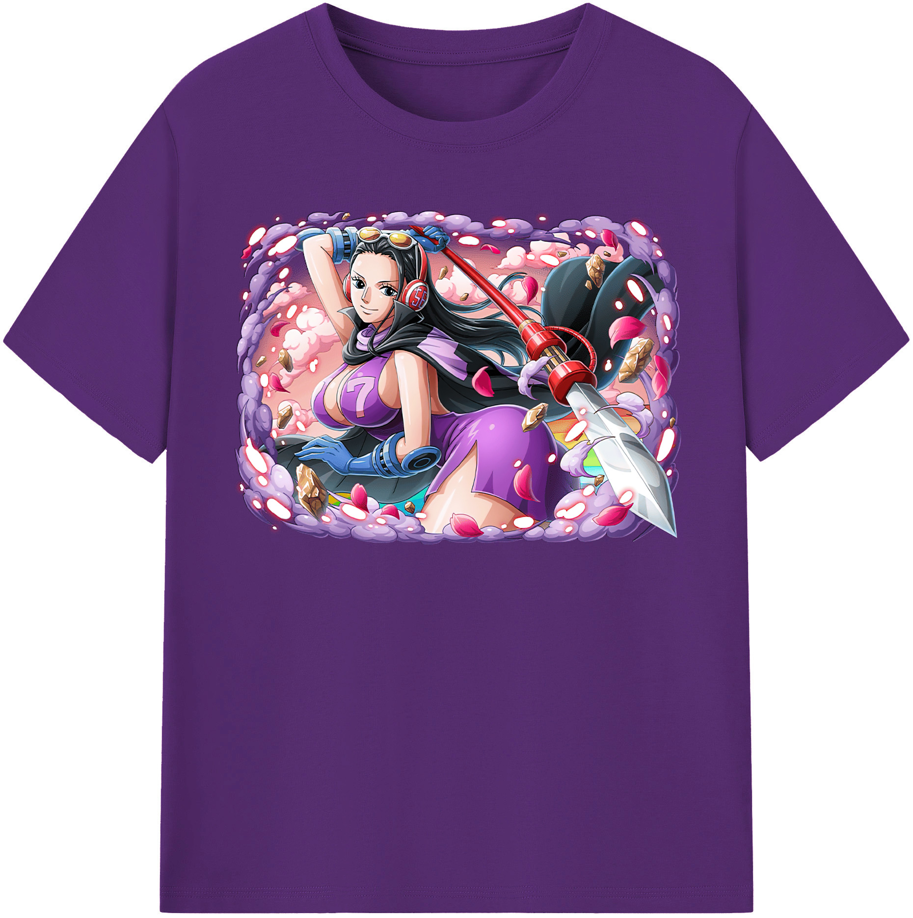 ワンピース ニコ・ロビン ONE PIECE Nico Robin 綿100％半袖Tシャツ（フロントプリント）