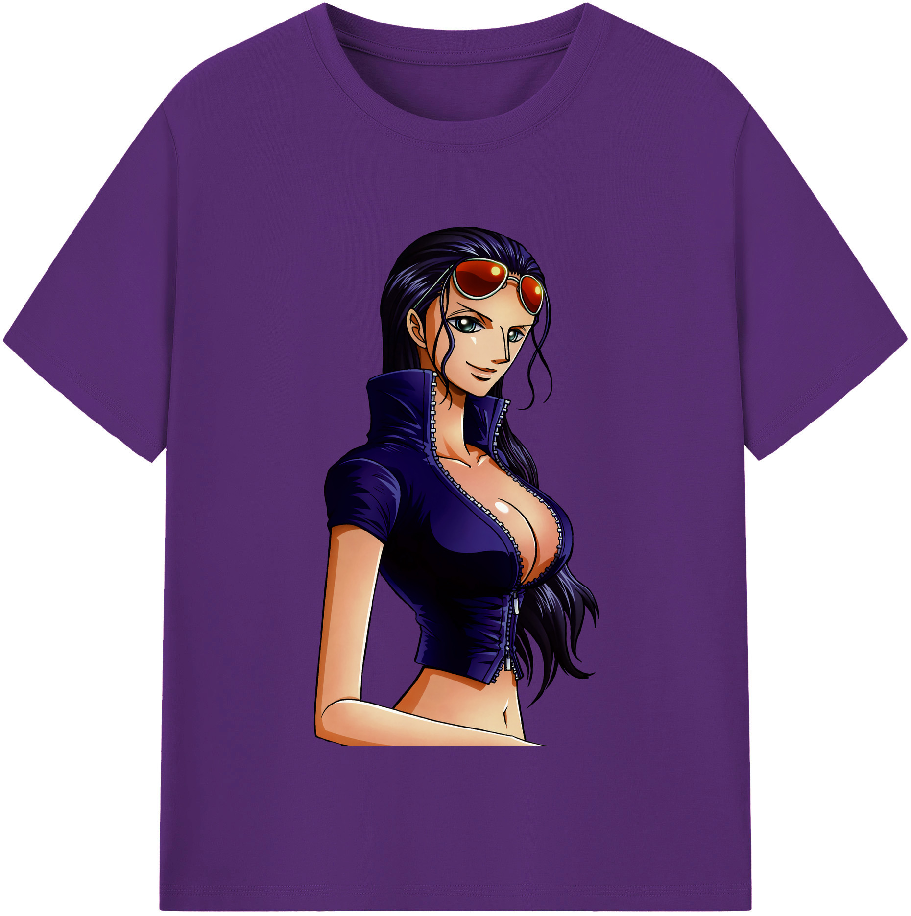 ワンピース ニコ・ロビン ONE PIECE Nico Robin 綿100％半袖Tシャツ（フロントプリント）
