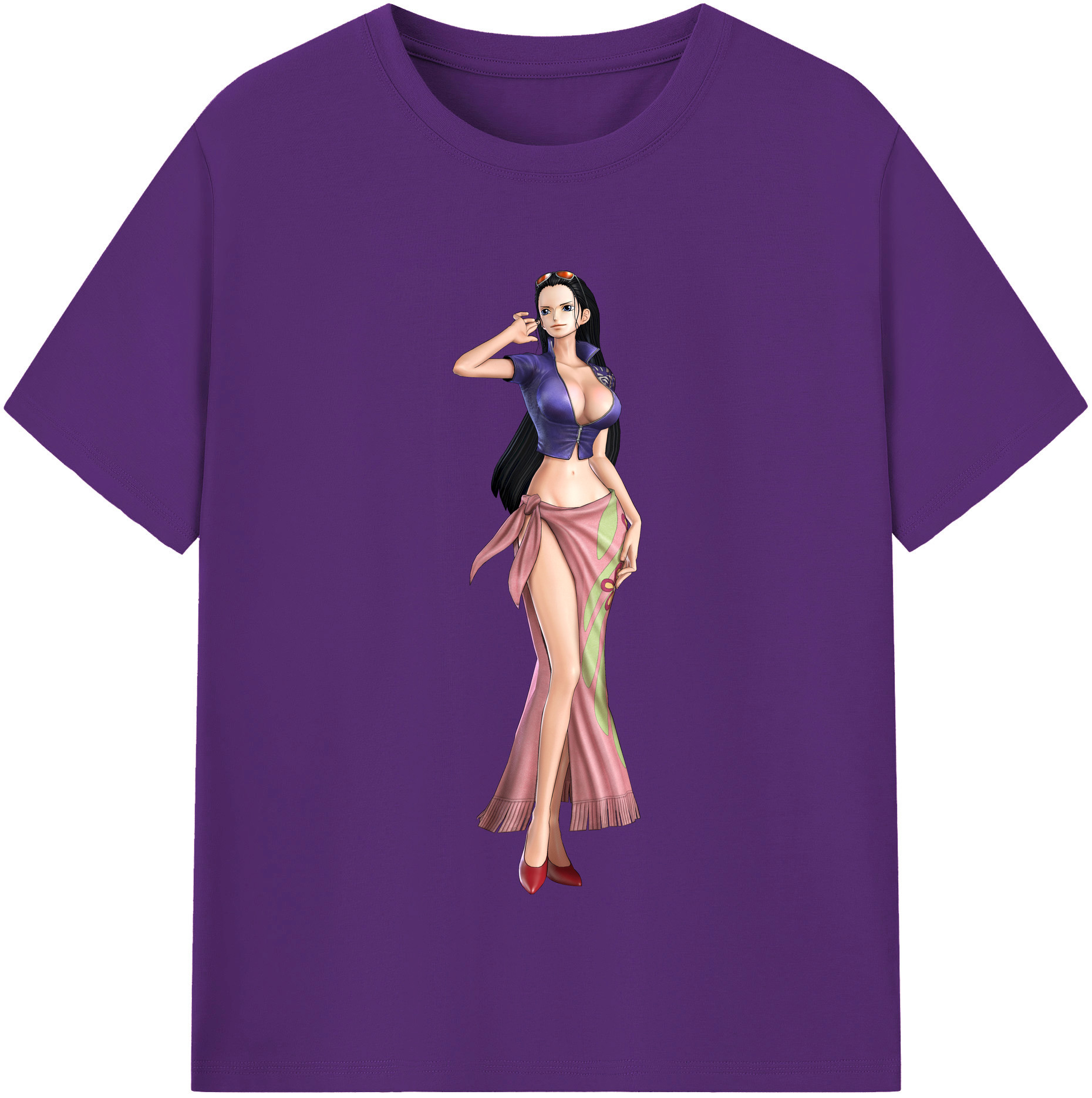 ワンピース ニコ・ロビン ONE PIECE Nico Robin 綿100％半袖Tシャツ（フロントプリント）