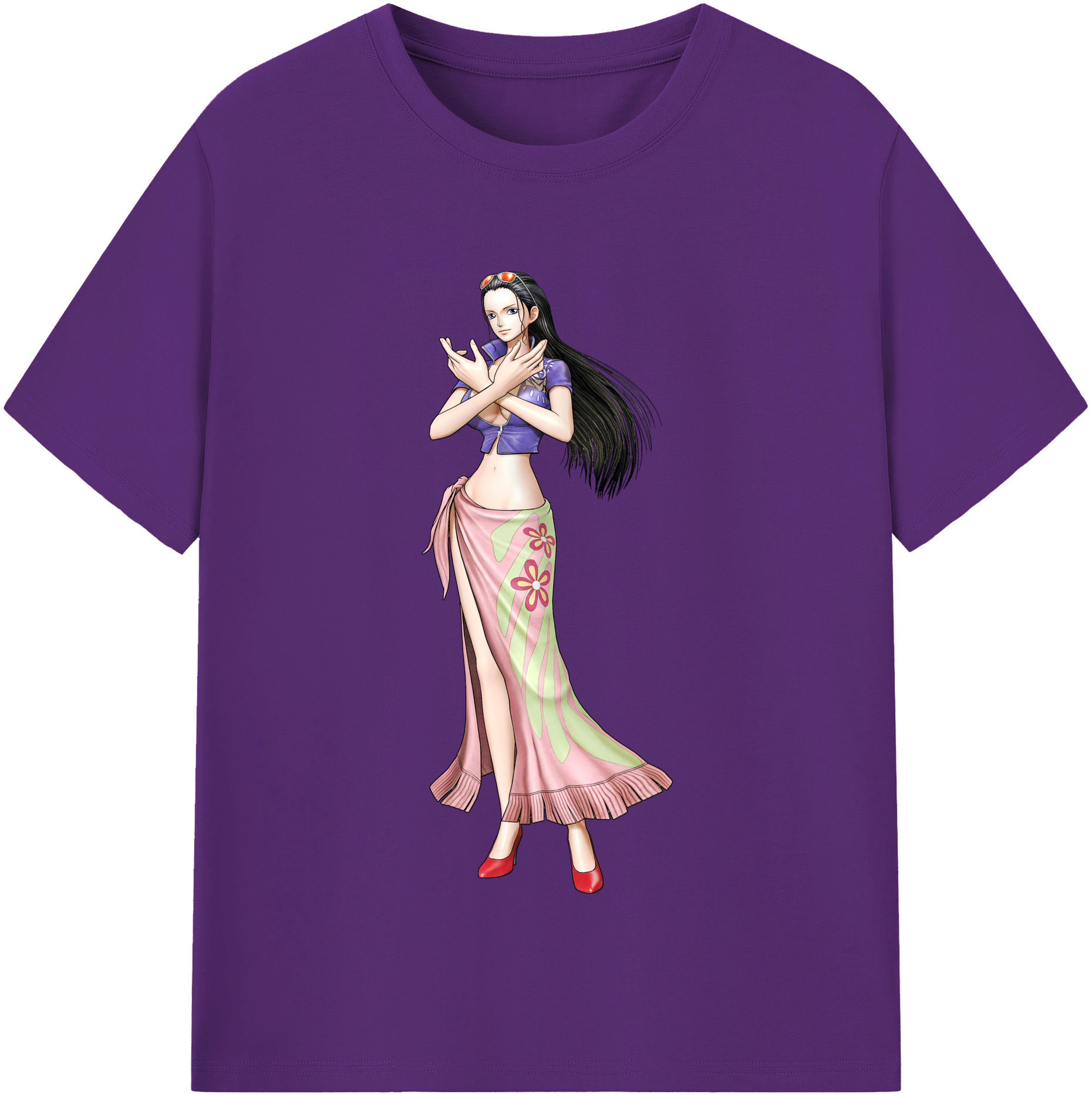 ワンピース ニコ・ロビン ONE PIECE Nico Robin 綿100％半袖Tシャツ（フロントプリント）