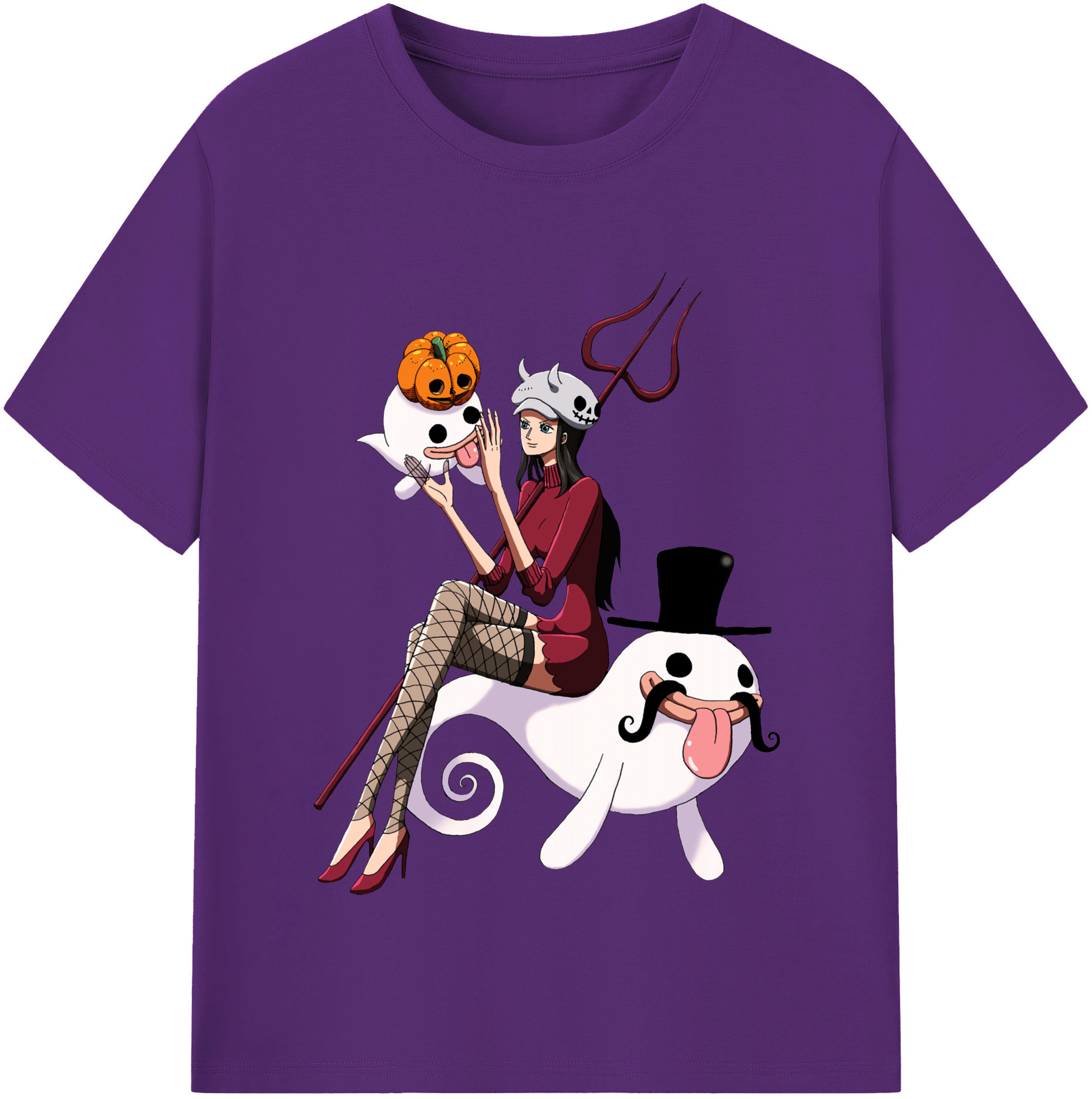 ワンピース ニコ・ロビン ONE PIECE Nico Robin 綿100％半袖Tシャツ（フロントプリント）