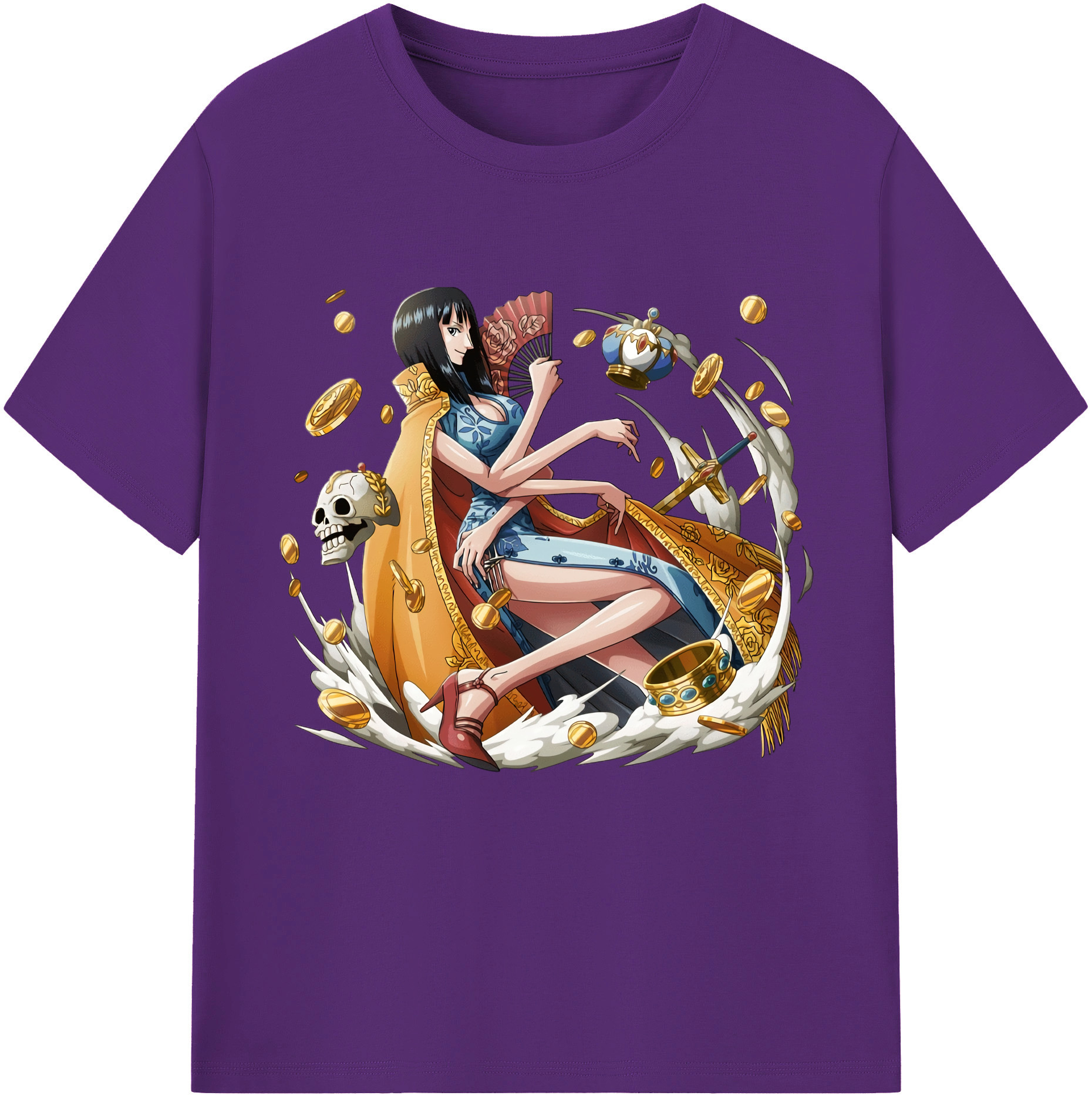 ワンピース ニコ・ロビン ONE PIECE Nico Robin 綿100％半袖Tシャツ（フロントプリント）