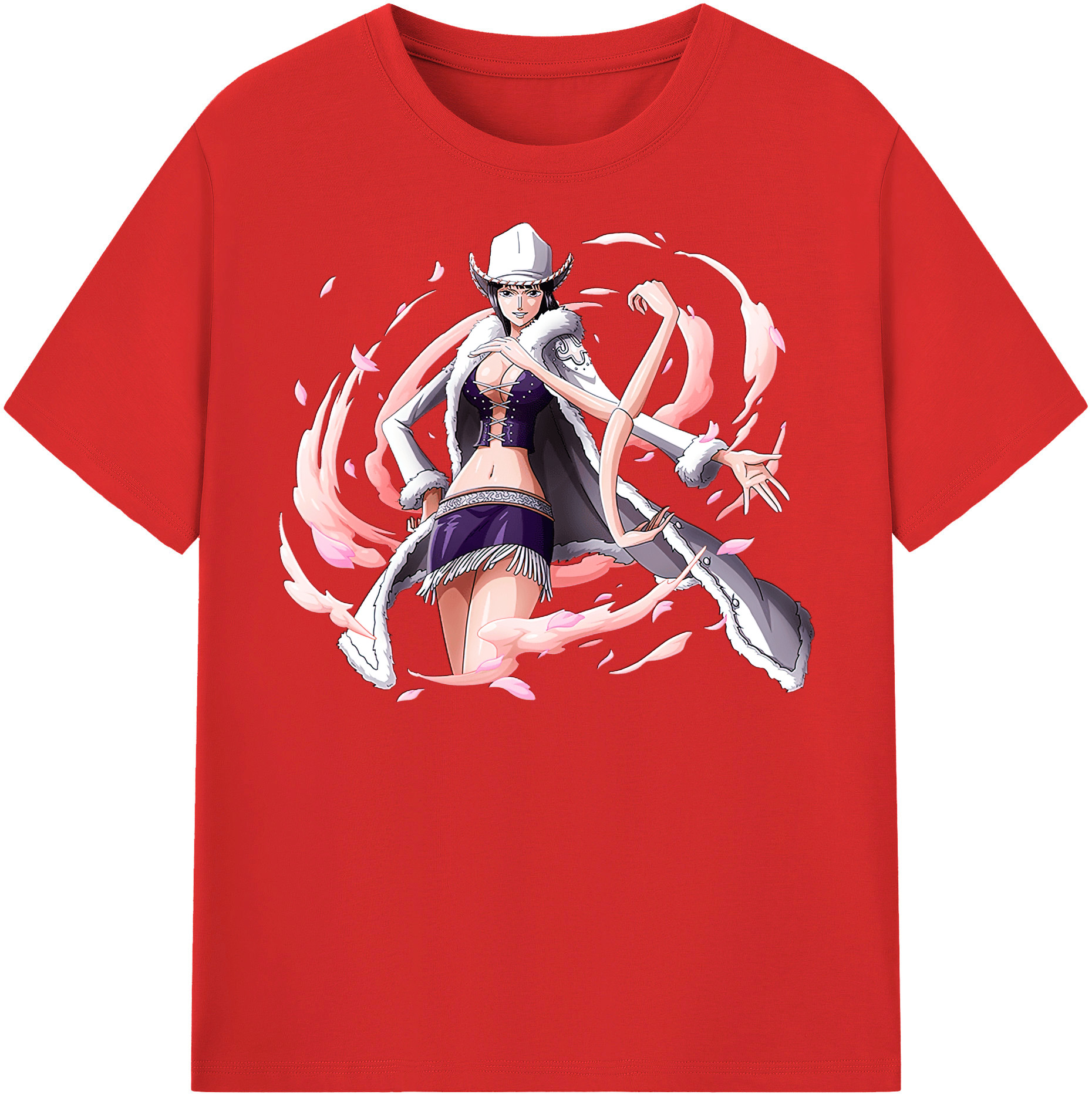 ワンピース ニコ・ロビン ONE PIECE Nico Robin 綿100％半袖Tシャツ（フロントプリント）