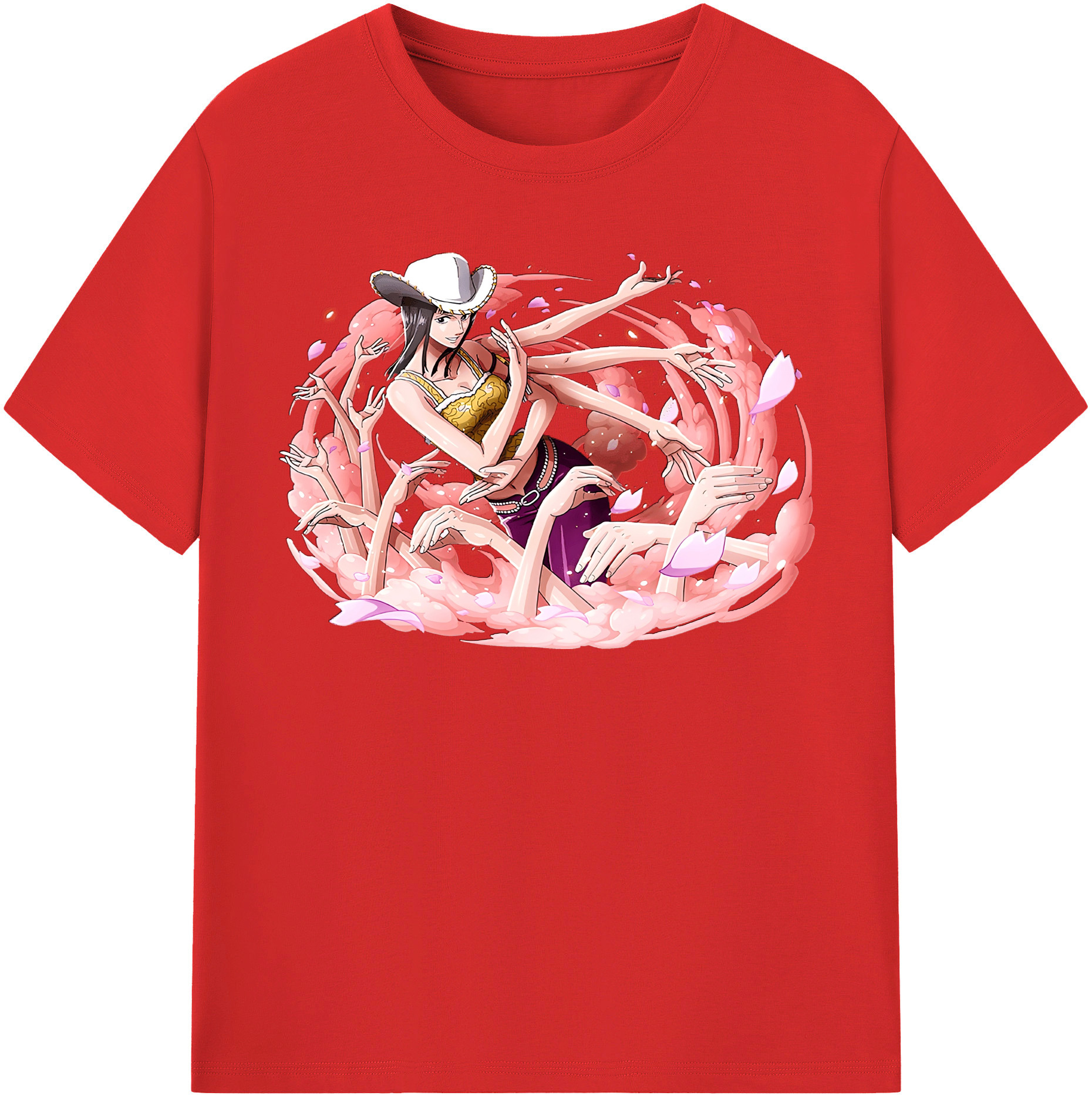 ワンピース ニコ・ロビン ONE PIECE Nico Robin 綿100％半袖Tシャツ（フロントプリント）
