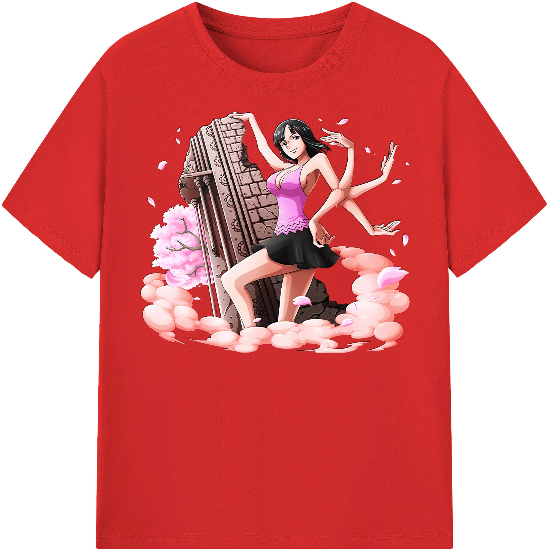 ワンピース ニコ・ロビン ONE PIECE Nico Robin 綿100％半袖Tシャツ（フロントプリント）