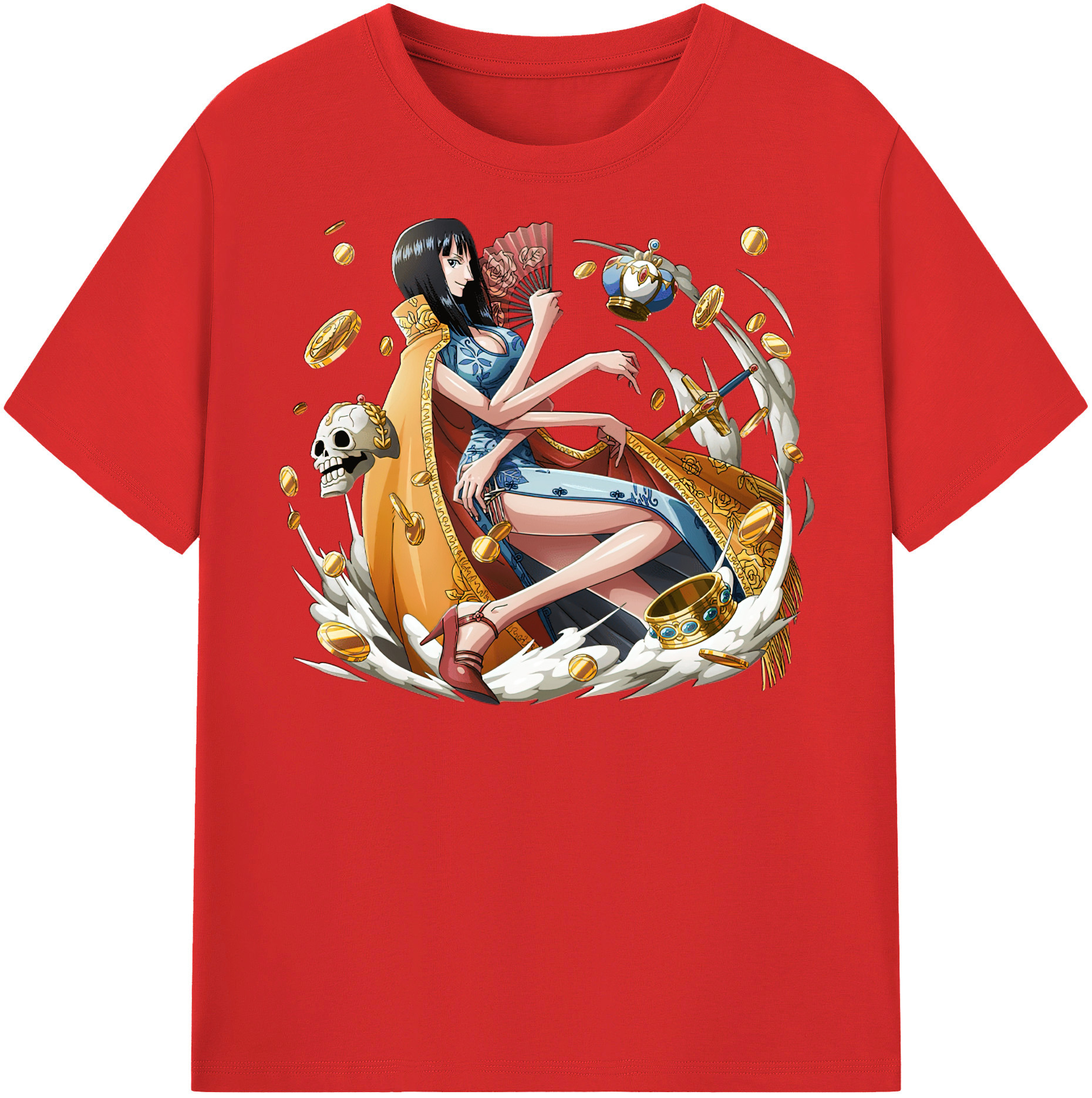 ワンピース ニコ・ロビン ONE PIECE Nico Robin 綿100％半袖Tシャツ（フロントプリント）