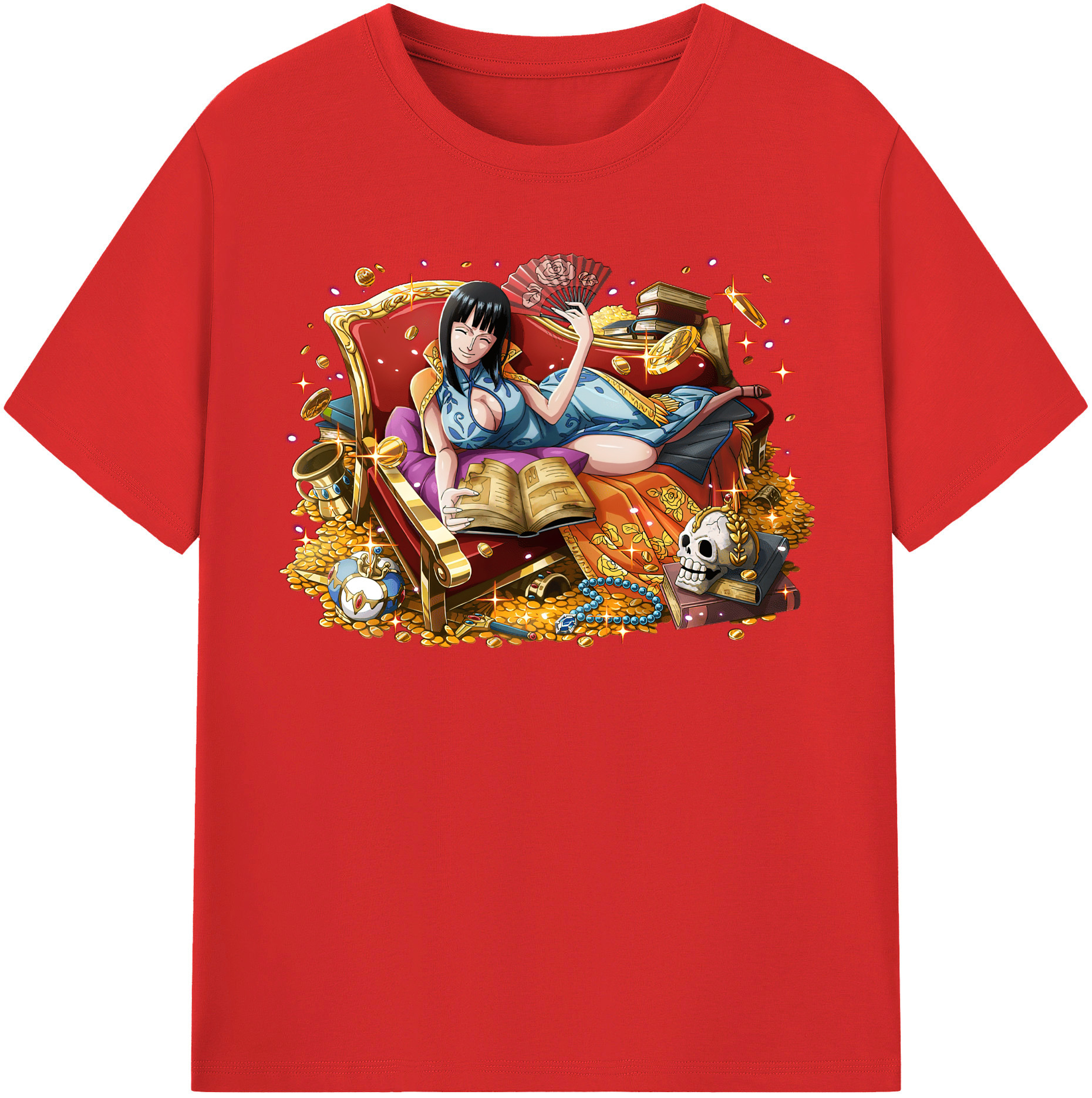 ワンピース ニコ・ロビン ONE PIECE Nico Robin 綿100％半袖Tシャツ（フロントプリント）