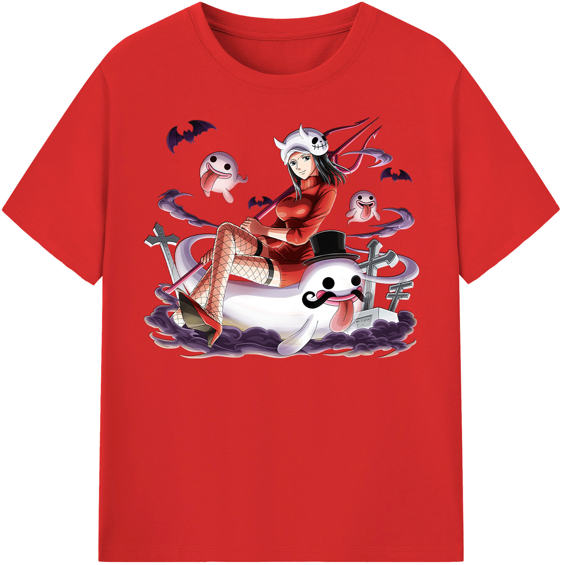 ワンピース ニコ・ロビン ONE PIECE Nico Robin 綿100％半袖Tシャツ（フロントプリント）