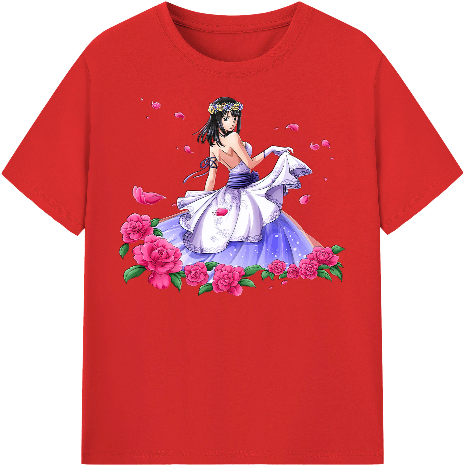 ワンピース ニコ・ロビン ONE PIECE Nico Robin 綿100％半袖Tシャツ（フロントプリント）