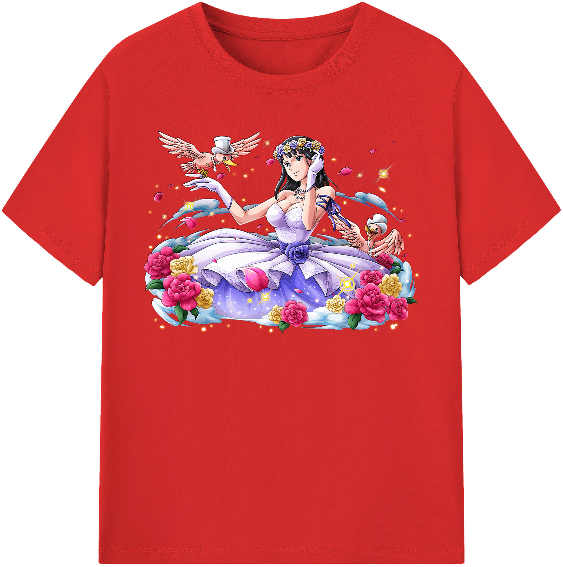 ワンピース ニコ・ロビン ONE PIECE Nico Robin 綿100％半袖Tシャツ（フロントプリント）