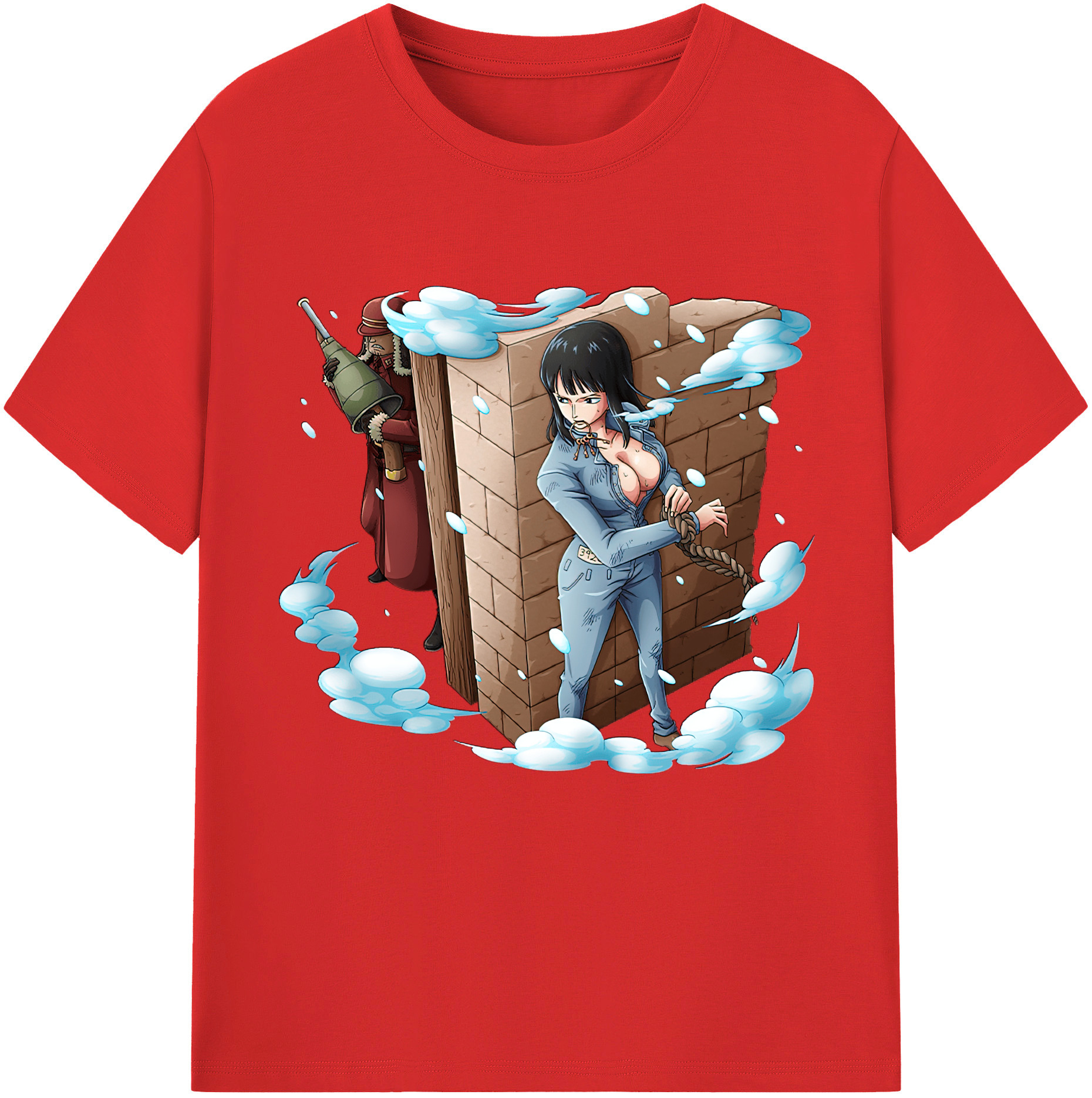 ワンピース ニコ・ロビン ONE PIECE Nico Robin 綿100％半袖Tシャツ（フロントプリント）