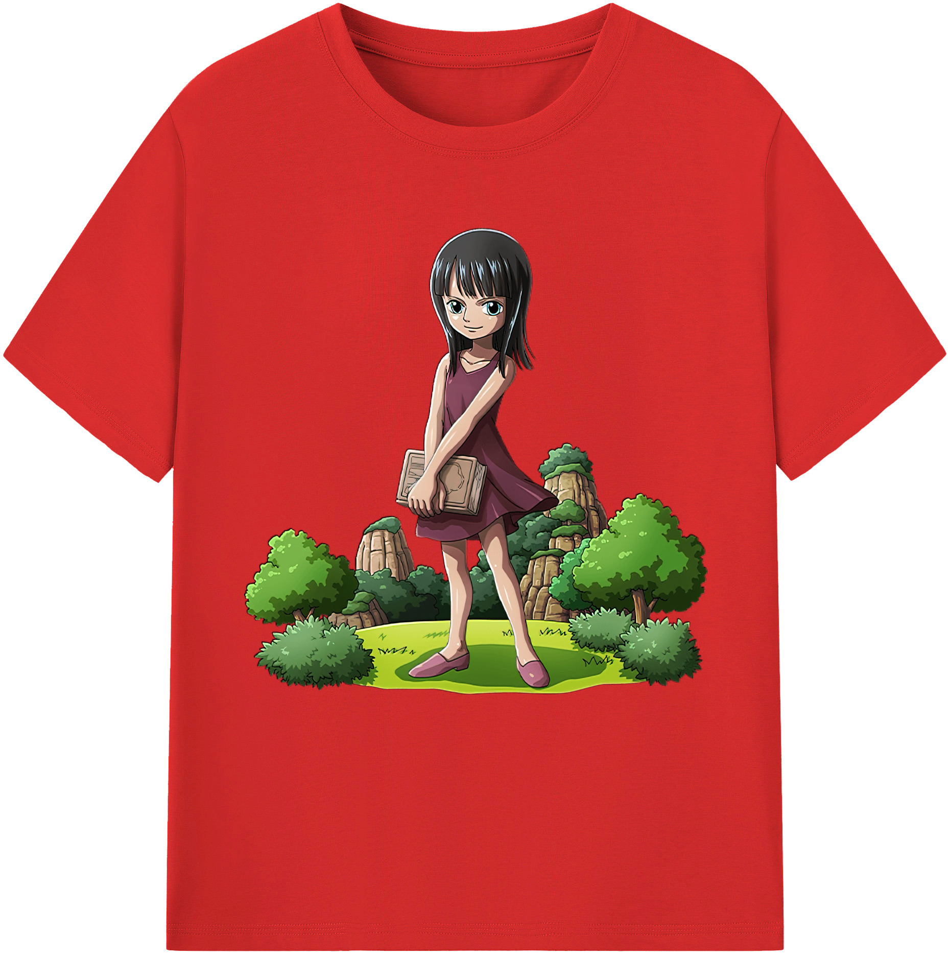 ワンピース ニコ・ロビン ONE PIECE Nico Robin 綿100％半袖Tシャツ（フロントプリント）