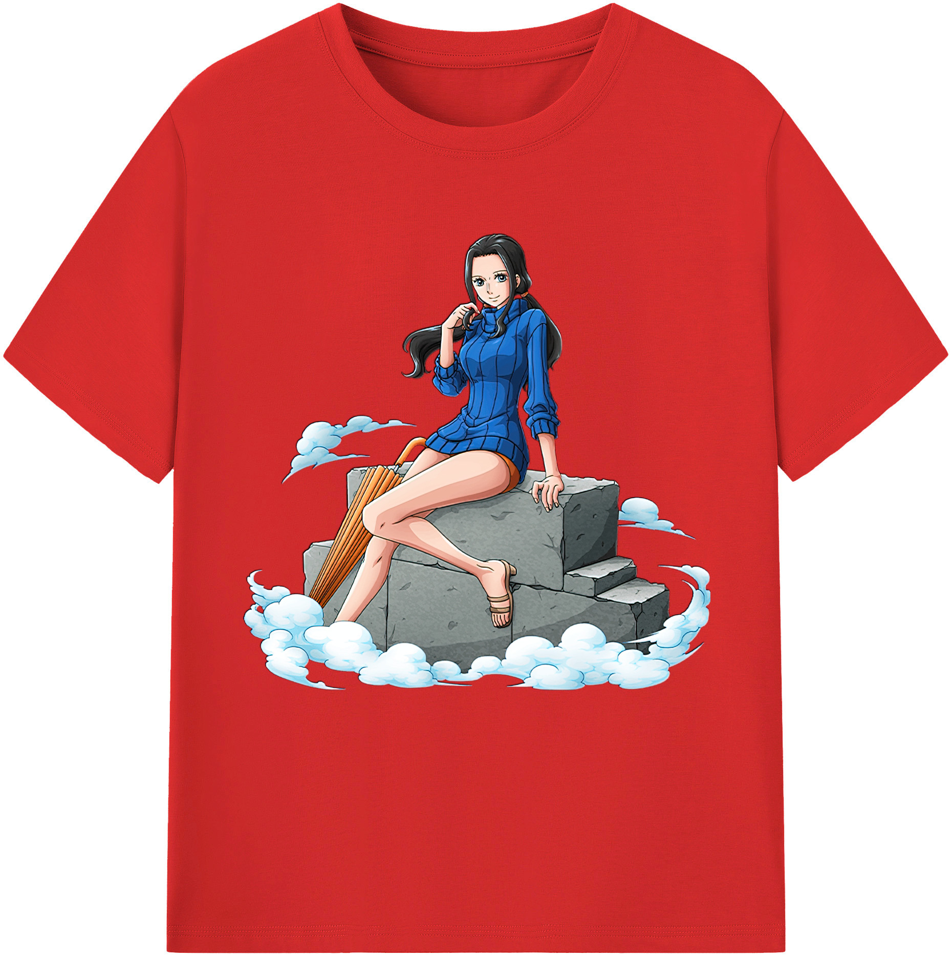 ワンピース ニコ・ロビン ONE PIECE Nico Robin 綿100％半袖Tシャツ（フロントプリント）