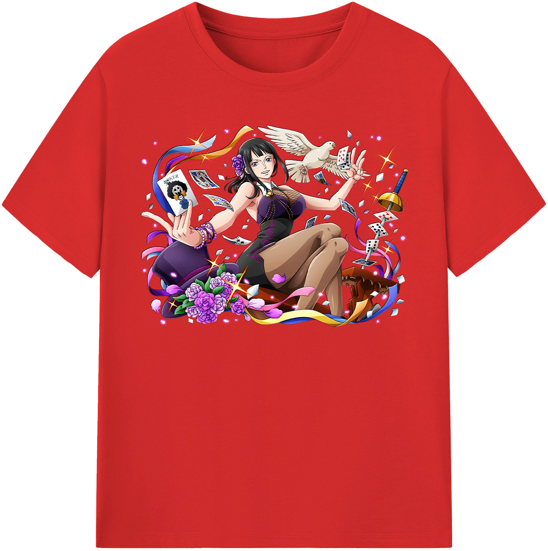ワンピース ニコ・ロビン ONE PIECE Nico Robin 綿100％半袖Tシャツ（フロントプリント）