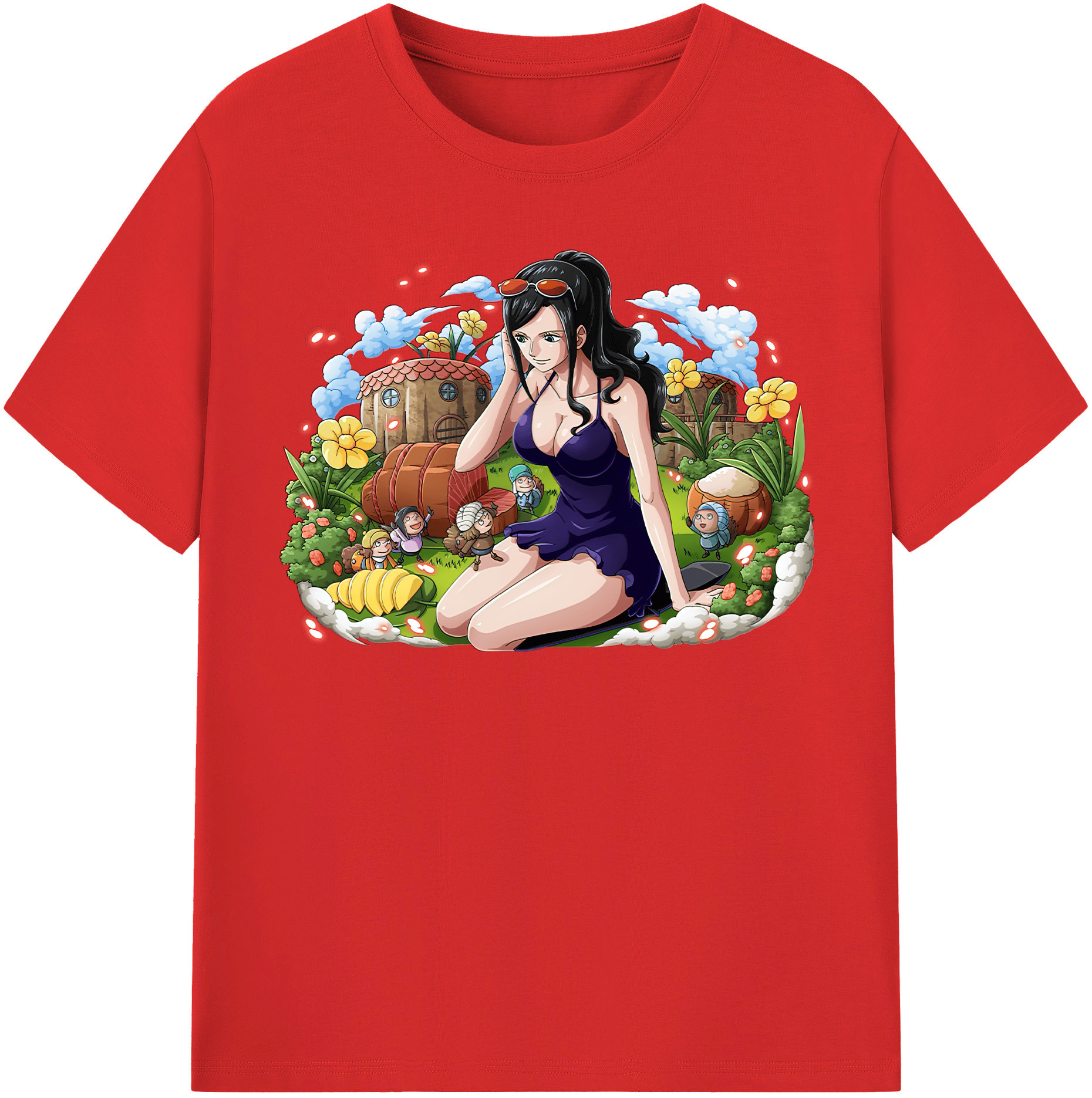 ワンピース ニコ・ロビン ONE PIECE Nico Robin 綿100％半袖Tシャツ（フロントプリント）