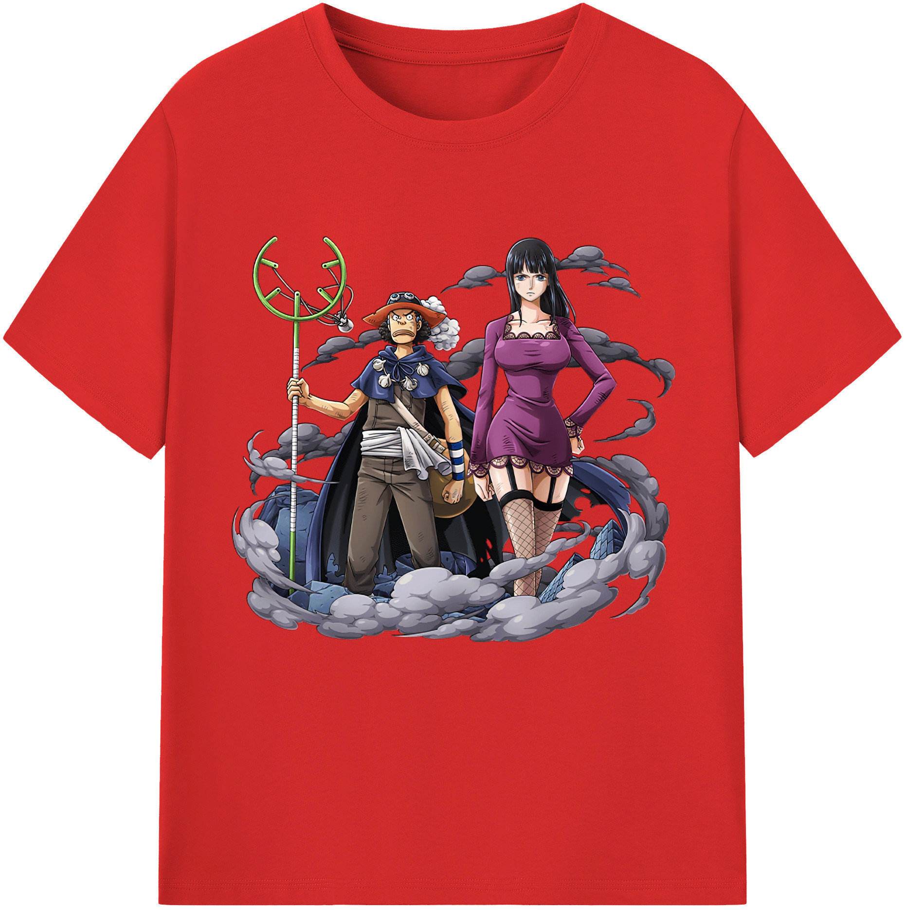 ワンピース ニコ・ロビン ONE PIECE Nico Robin 綿100％半袖Tシャツ（フロントプリント）