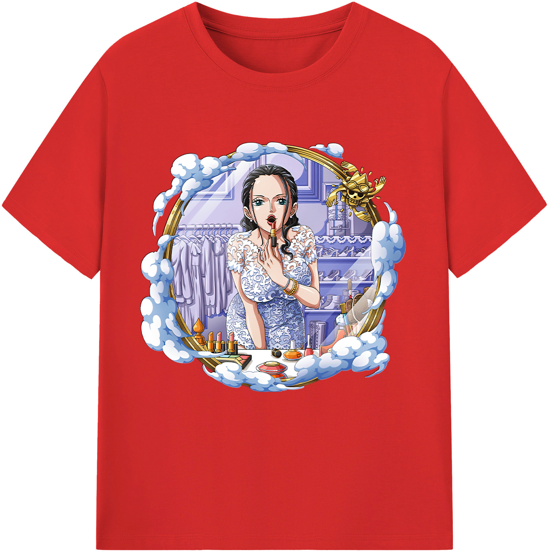ワンピース ニコ・ロビン ONE PIECE Nico Robin 綿100％半袖Tシャツ（フロントプリント）