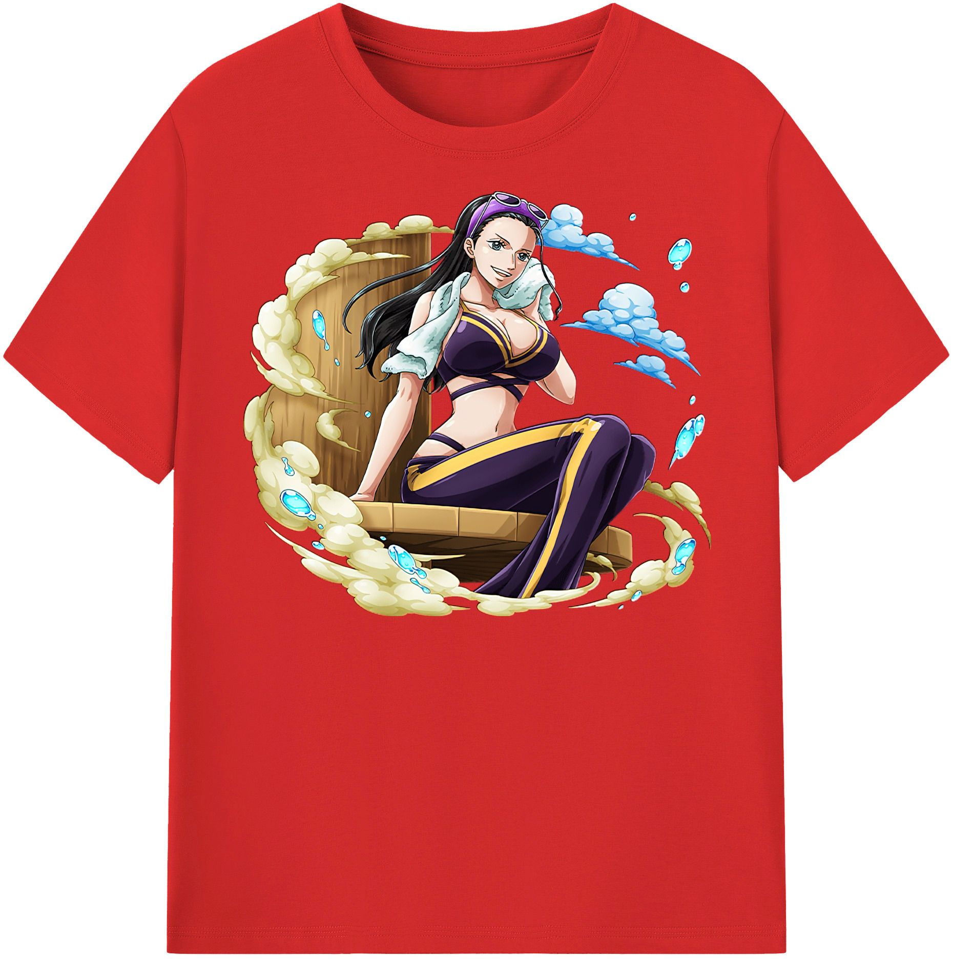 ワンピース ニコ・ロビン ONE PIECE Nico Robin 綿100％半袖Tシャツ（フロントプリント）