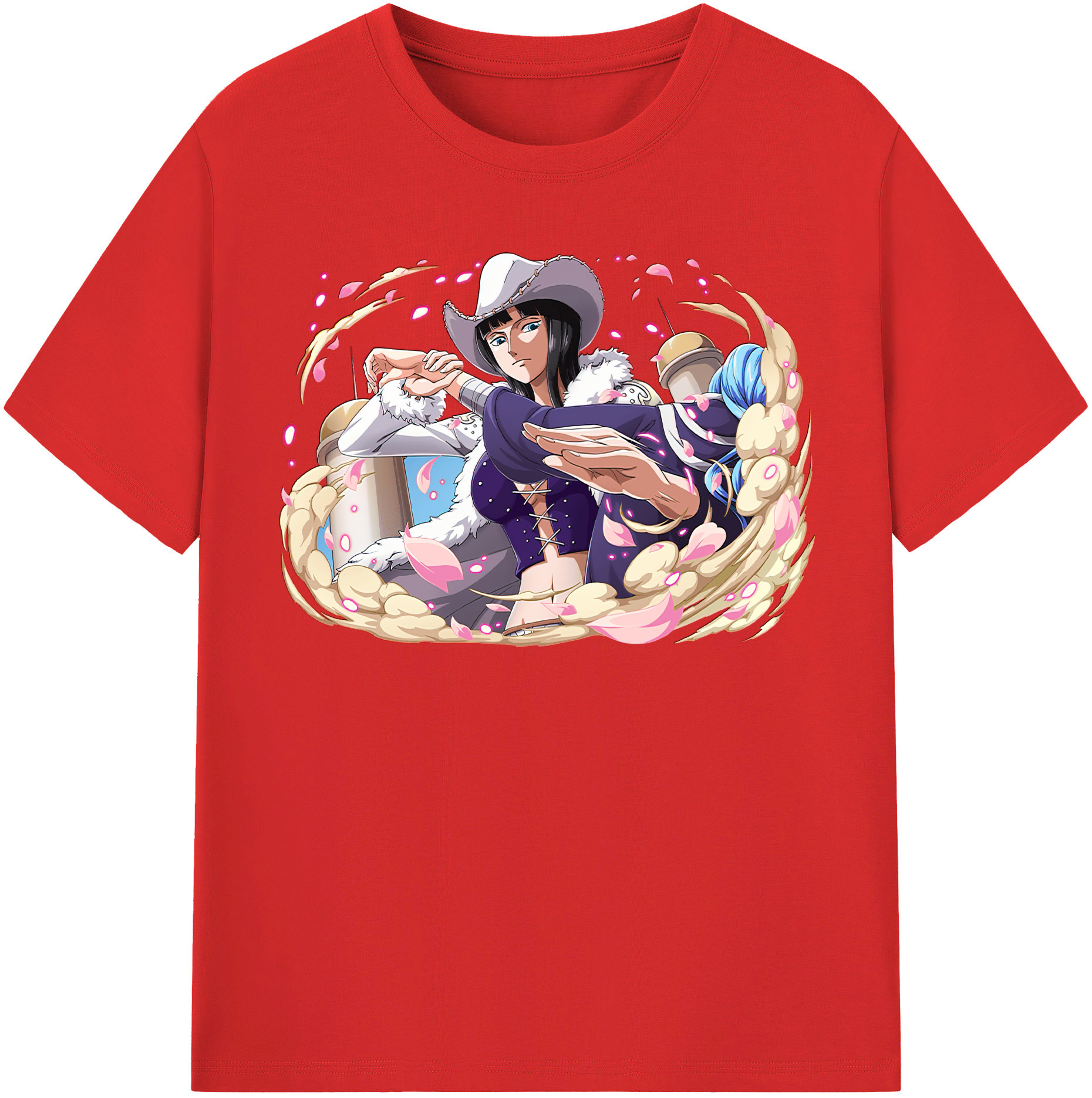 ワンピース ニコ・ロビン ONE PIECE Nico Robin 綿100％半袖Tシャツ（フロントプリント）