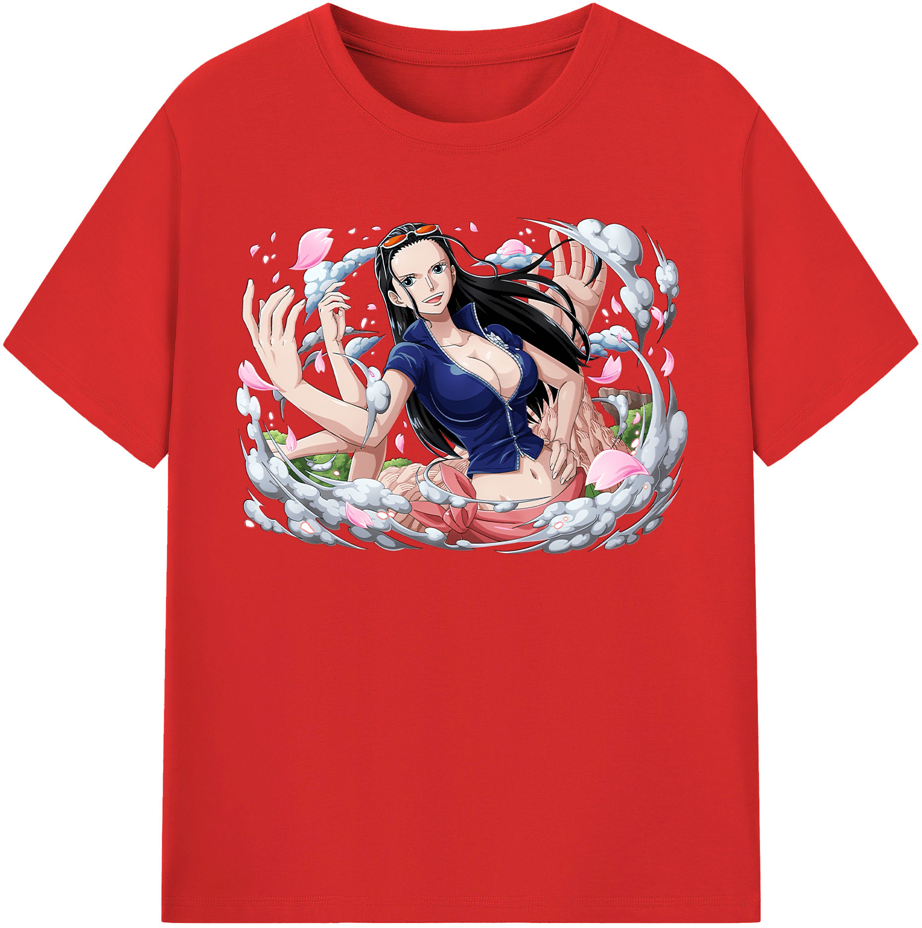 ワンピース ニコ・ロビン ONE PIECE Nico Robin 綿100％半袖Tシャツ（フロントプリント）