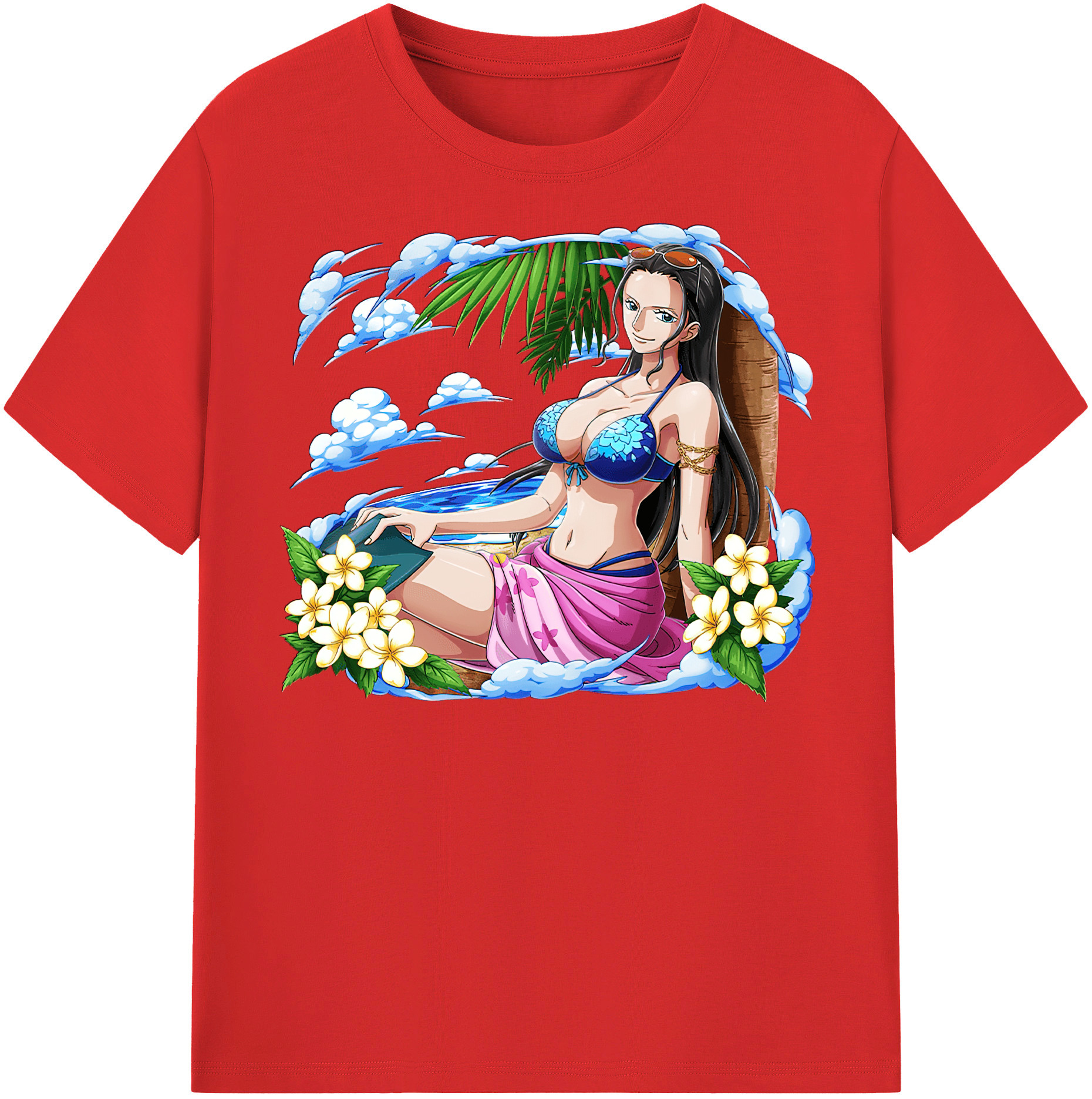 ワンピース ニコ・ロビン ONE PIECE Nico Robin 綿100％半袖Tシャツ（フロントプリント）